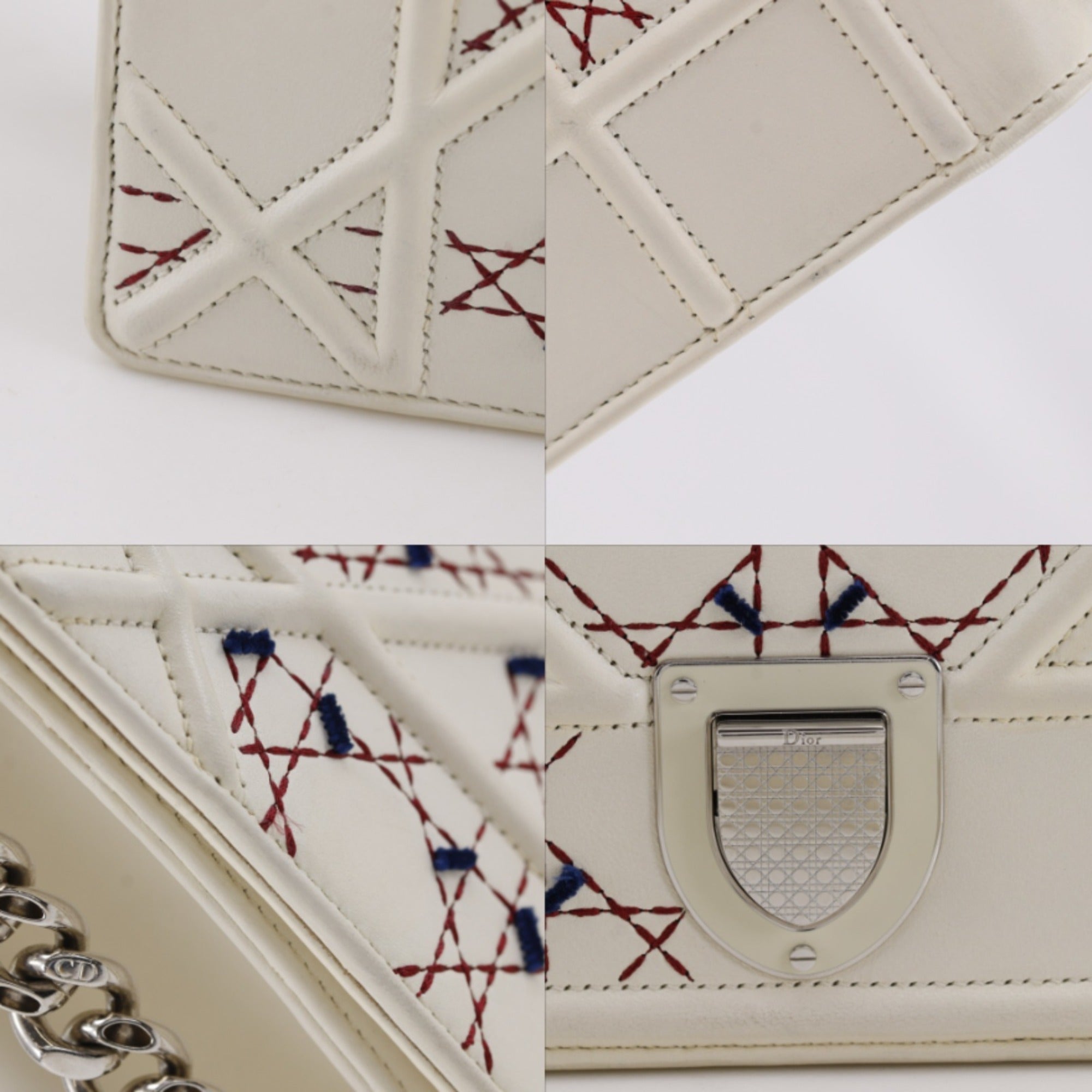 Christian Dior White Leather Shoulder Bag (Pre-Owned)