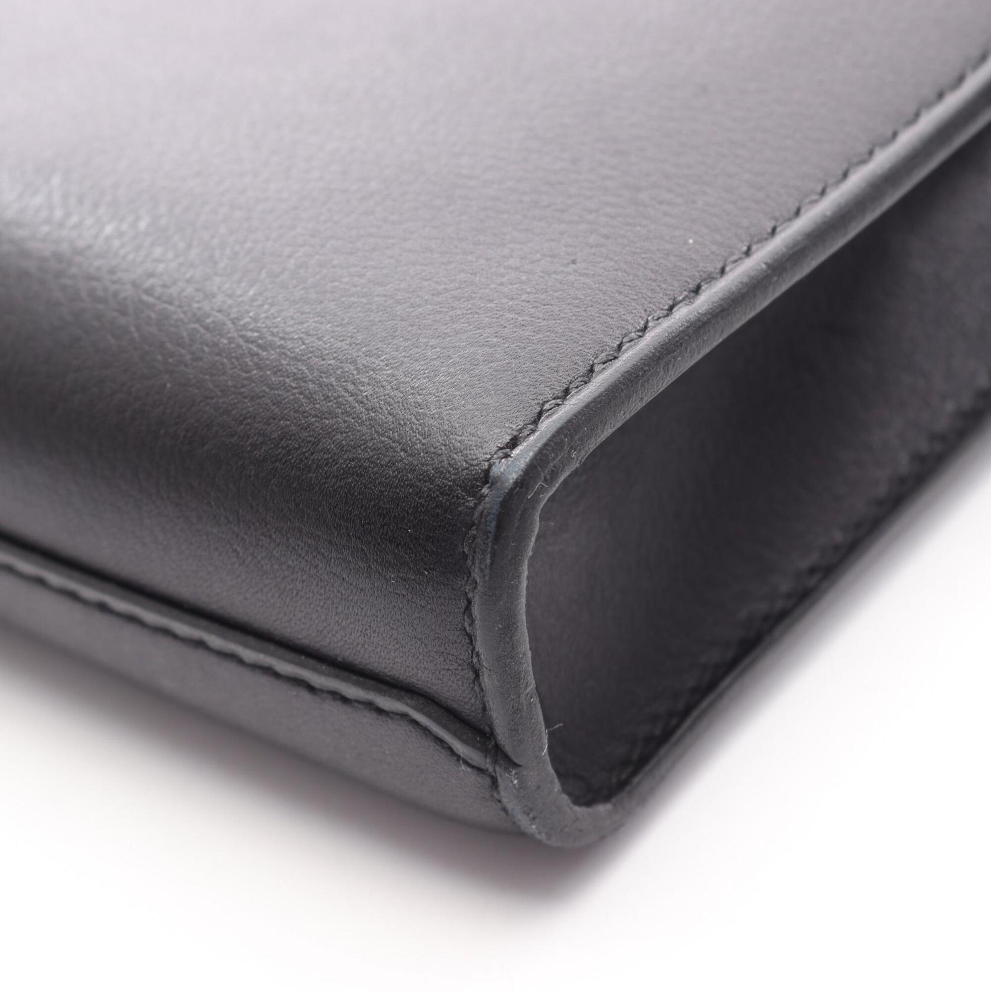 Hermes Black Leather Shoulder Bag (Pre-Owned)