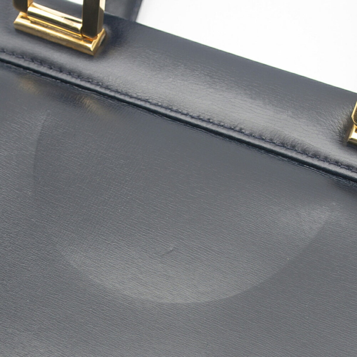 Gucci Dark Navy Leather Tote Bag (Pre-Owned)