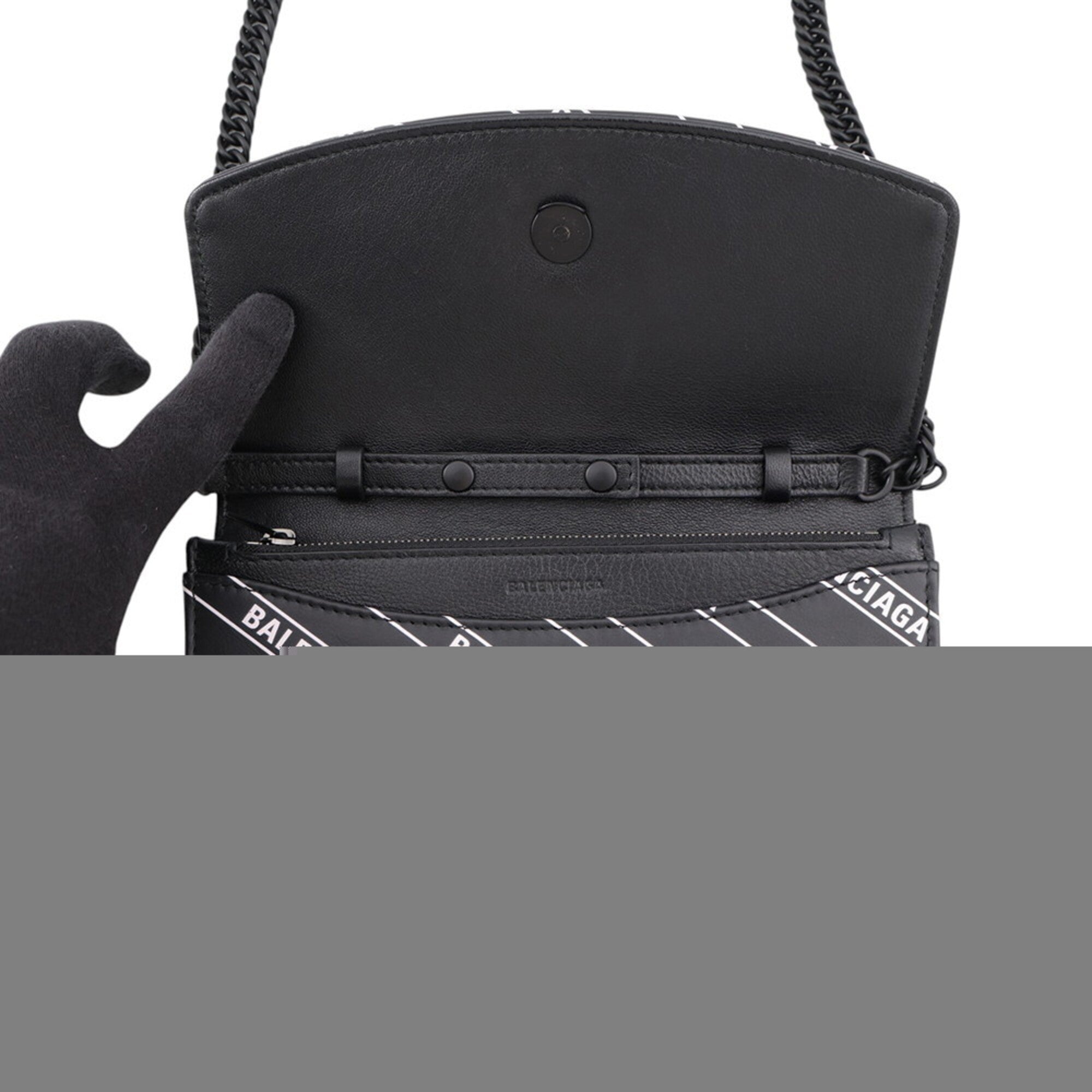 Balenciaga Black Leather Handbag Shoulder Bag (Pre-Owned)