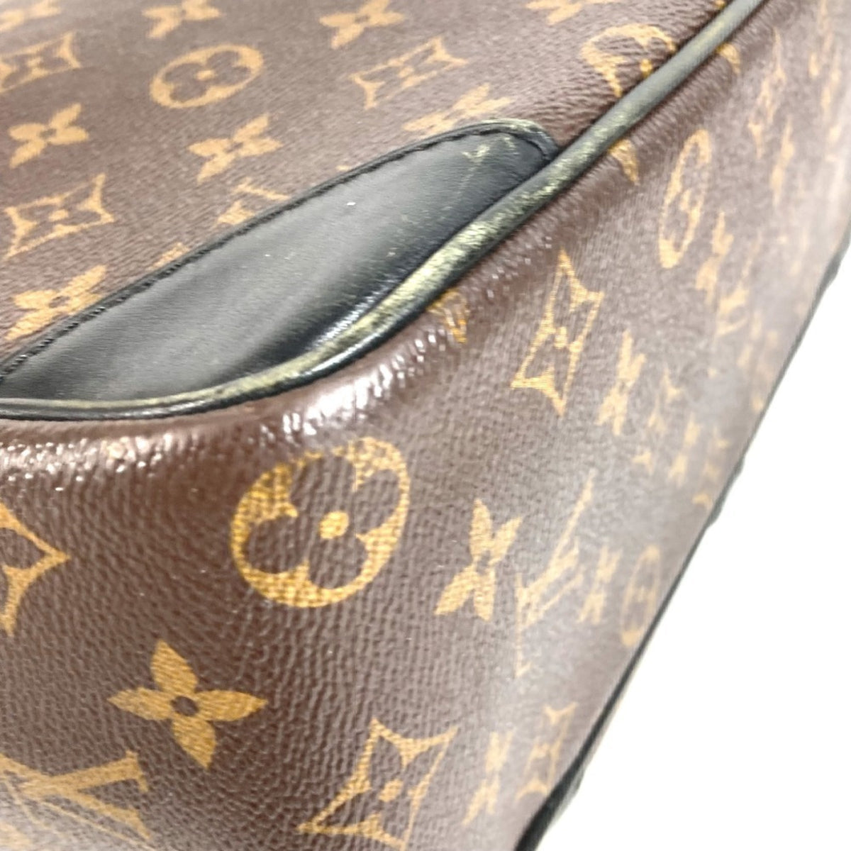 Louis Vuitton Black Brown Monogram Briefcase Handbag (Pre-Owned)