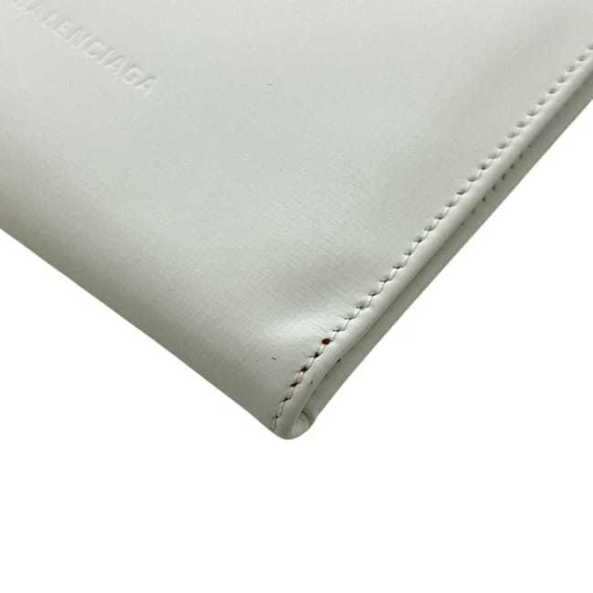 Balenciaga White Leather Wallet (Bi-Fold) (Pre-Owned)