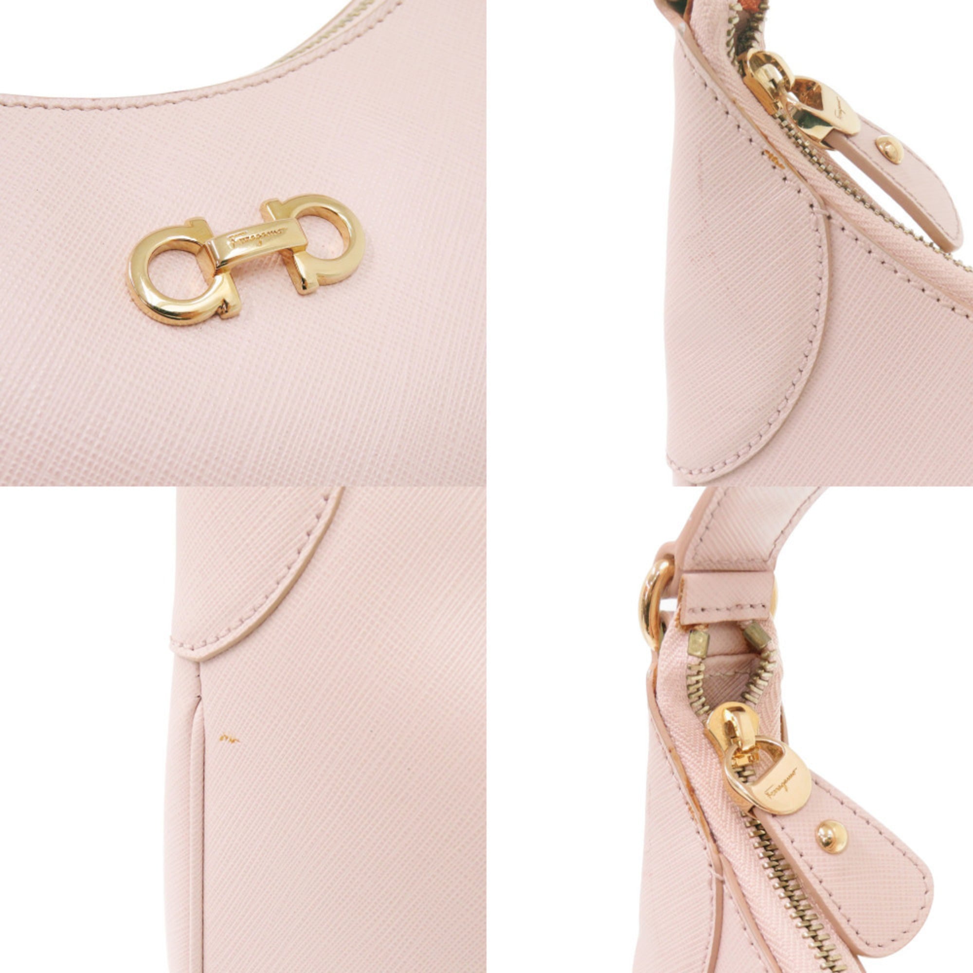 Salvatore Ferragamo Pink Leather Shoulder Bag (Pre-Owned)