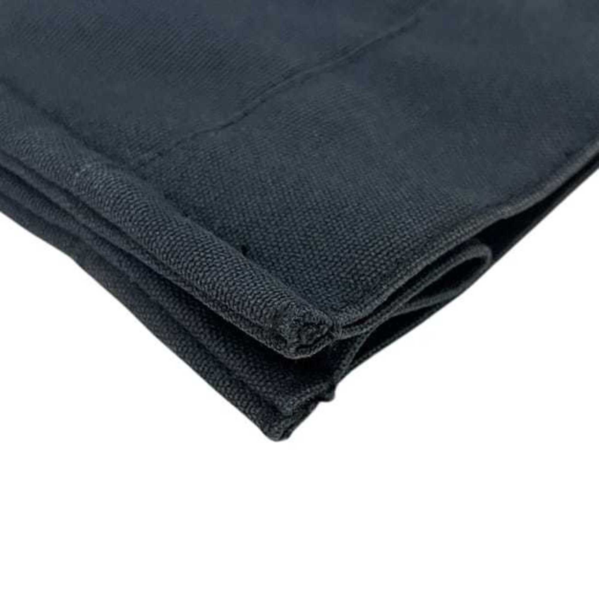 Hermes Fourre Tout Black Gray Cotton Canvas Tote Bag (Pre-Owned)