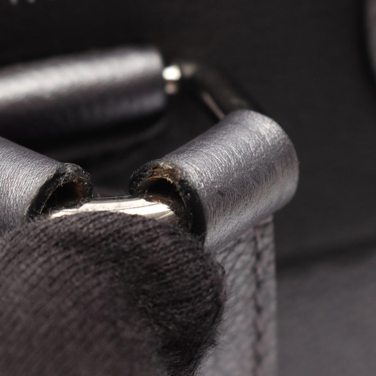 Louis Vuitton Gray Leather Backpack Handbag (Pre-Owned)