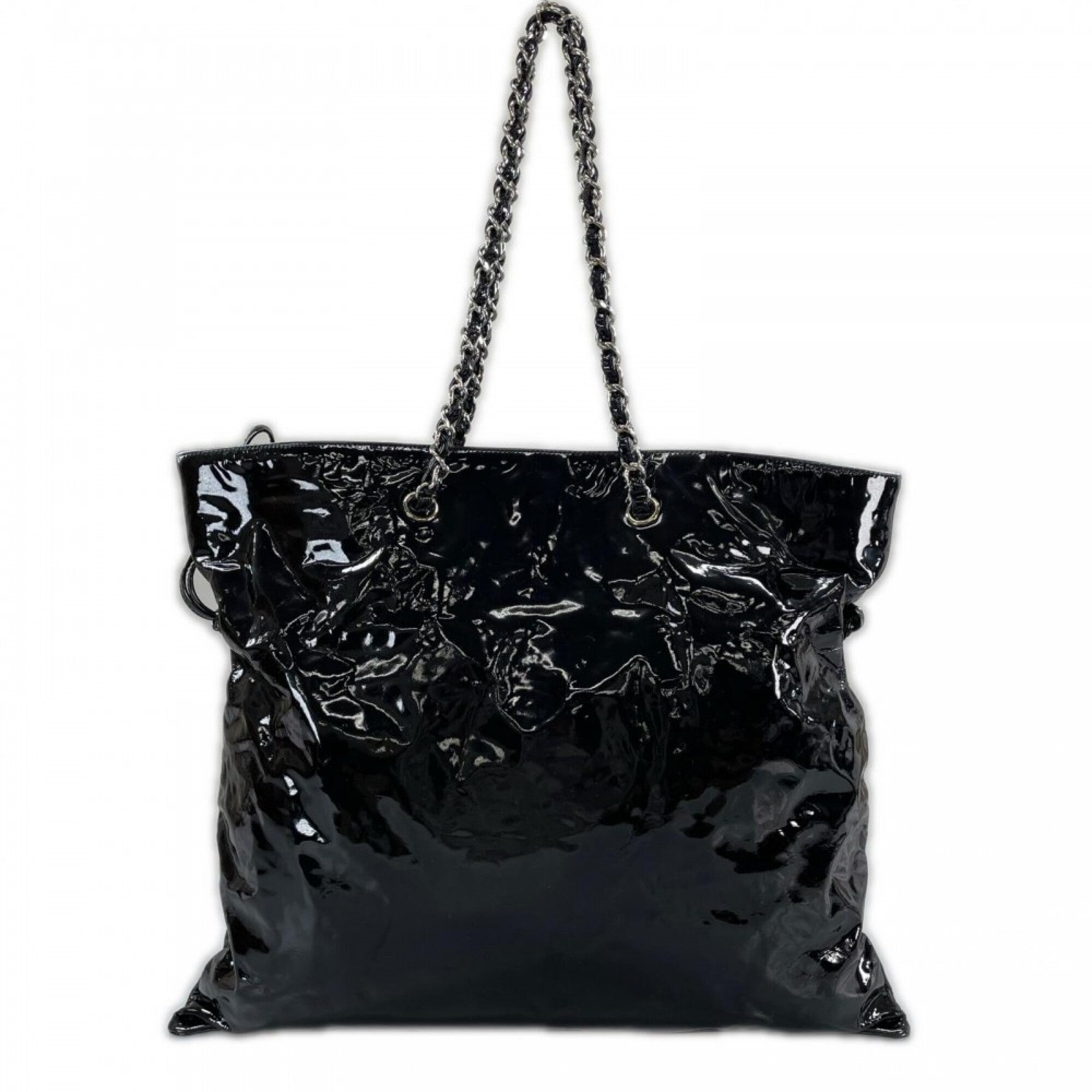 Chanel Black Patent Leather Tote Bag (Pre-Owned)