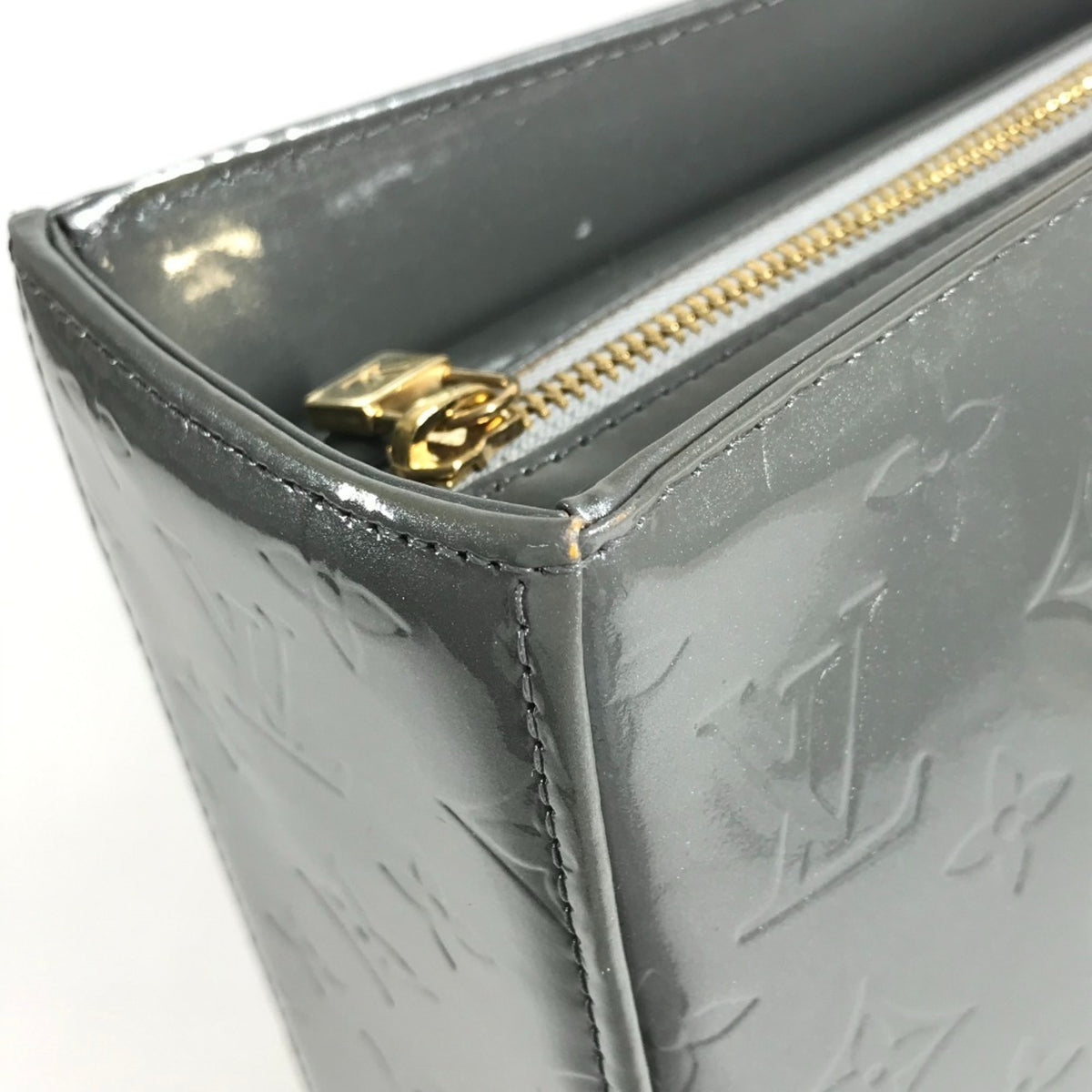 Louis Vuitton Monogram Vernis Gray Gris Monogram Vernis Shoulder Bag Tote Bag (Pre-Owned)