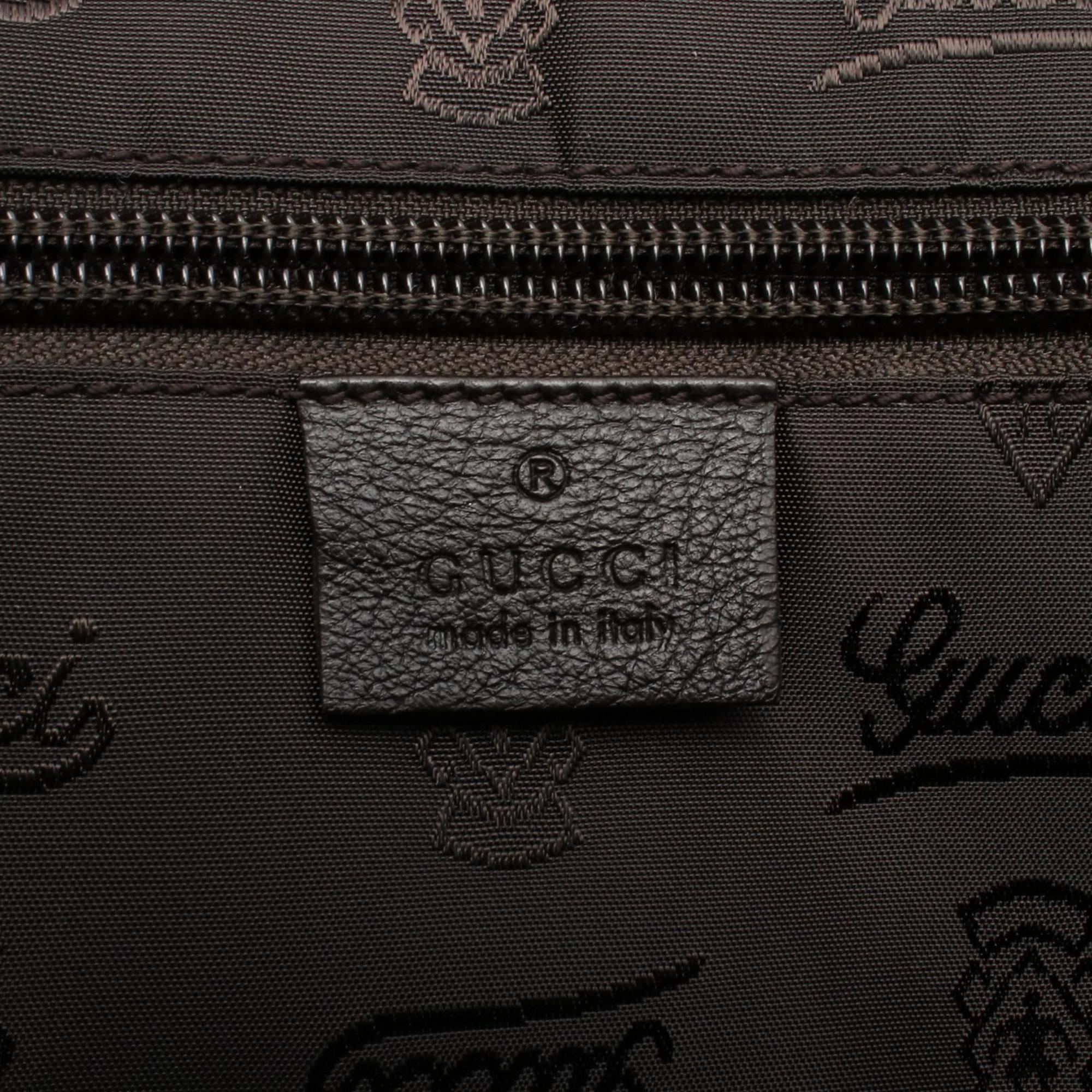 Gucci Black Leather Handbag Shoulder Bag (Pre-Owned)