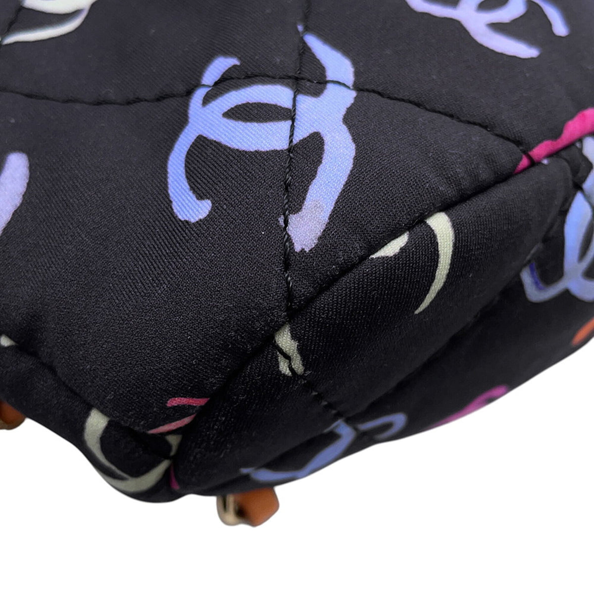 Chanel Multi-Color Navy Fabric Leather Backpack (Pre-Owned)
