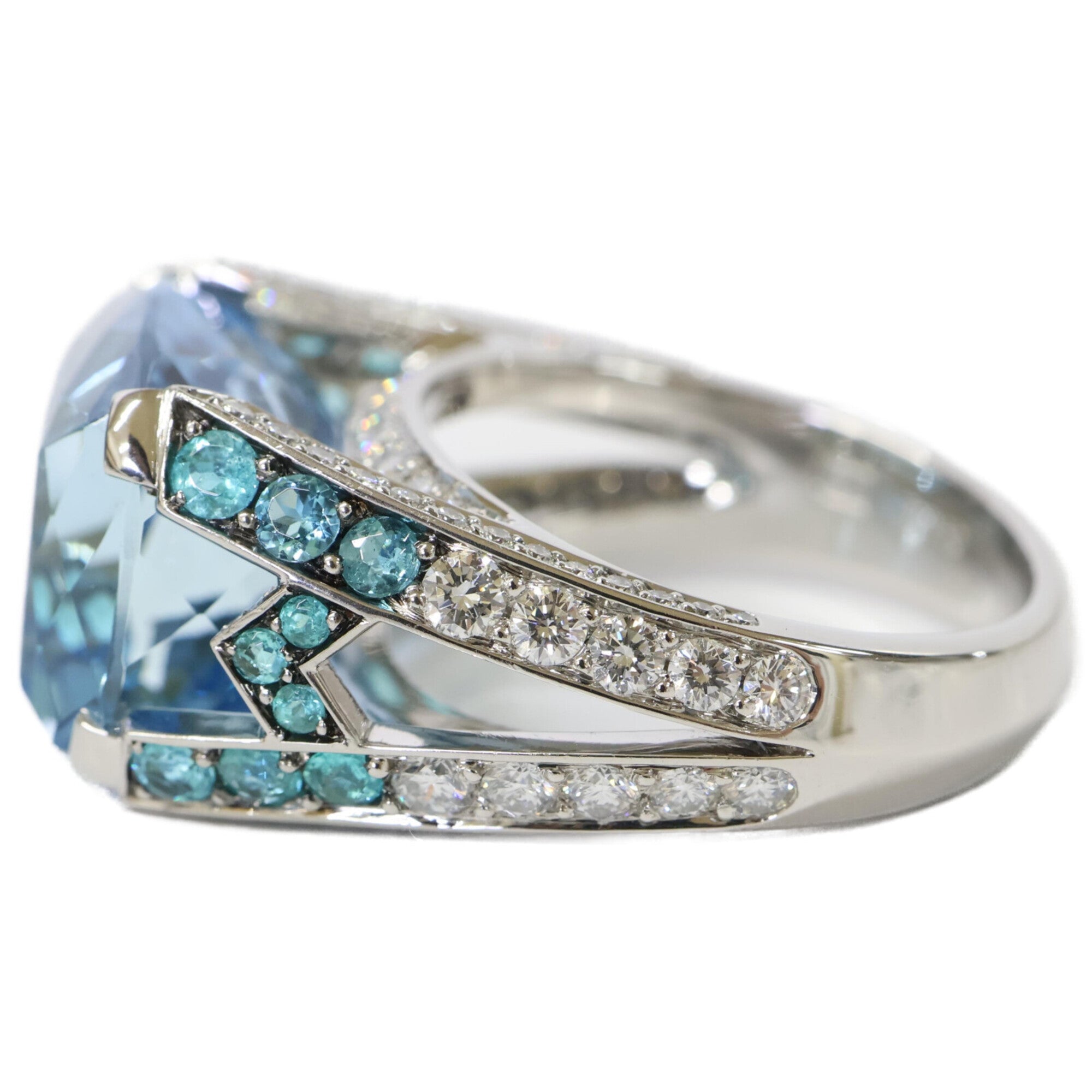 Harry Winston Silver Platinum 950 Band Ring (Pre-Owned)