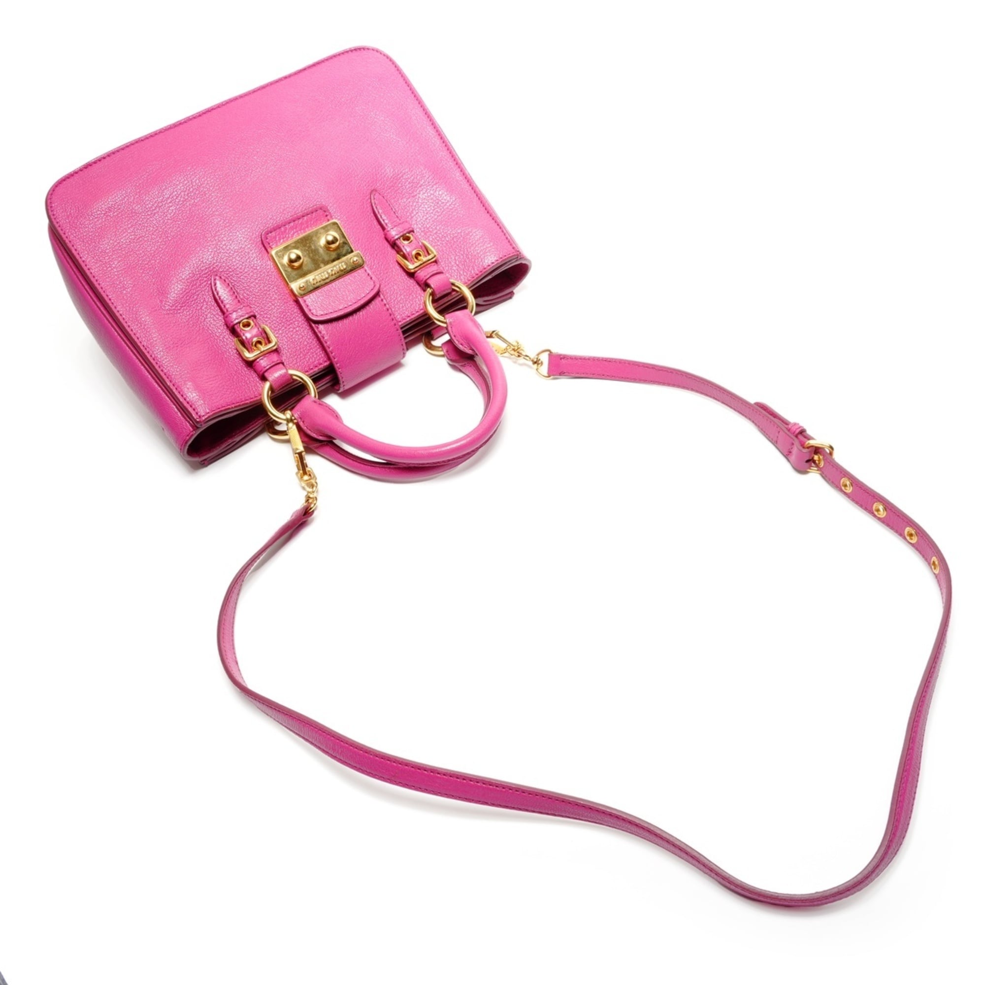 Miu Miu Pink Leather Shoulder Bag (Pre-Owned)