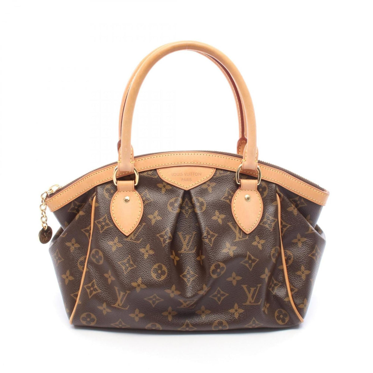 Louis Vuitton Brown Coated Canvas Monogram Leather Handbag (Pre-Owned)