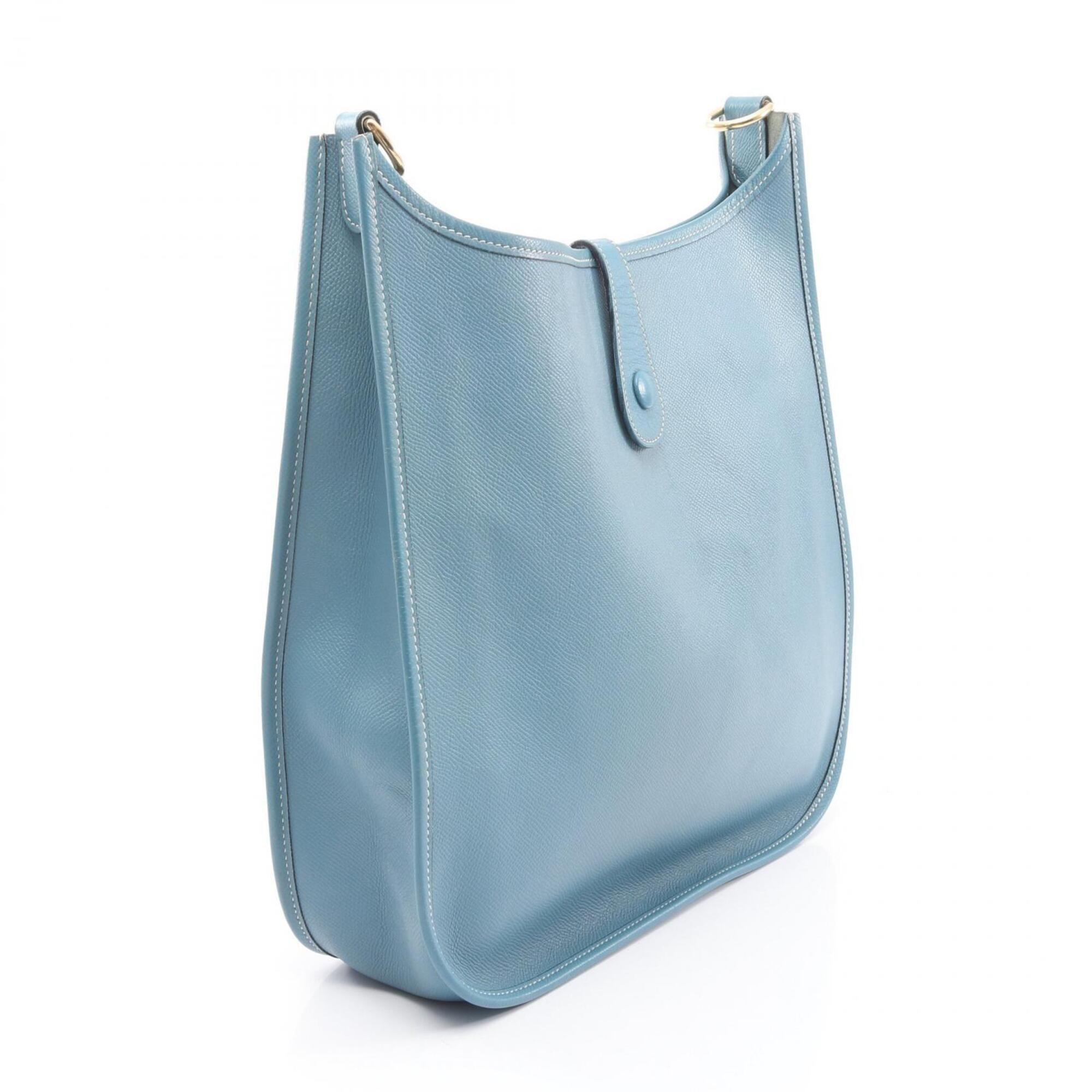 Hermes Blue Courchevel Leather Leather Handbag Shoulder Bag (Pre-Owned)