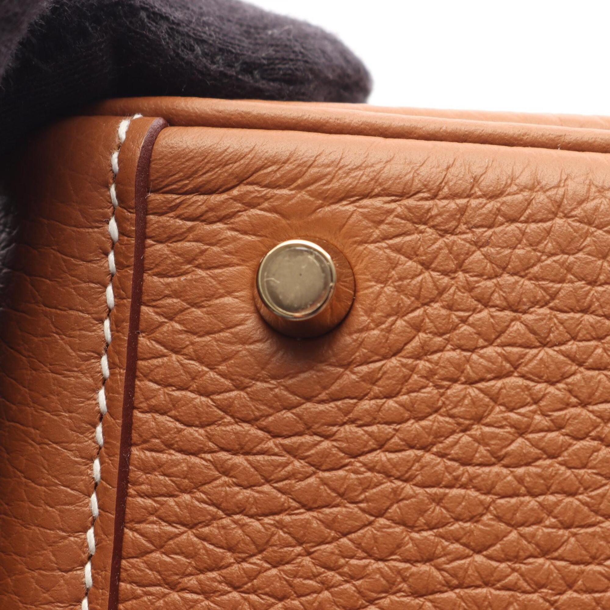 Hermes Brown Taurillon Clemence Leather Handbag Shoulder Bag (Pre-Owned)