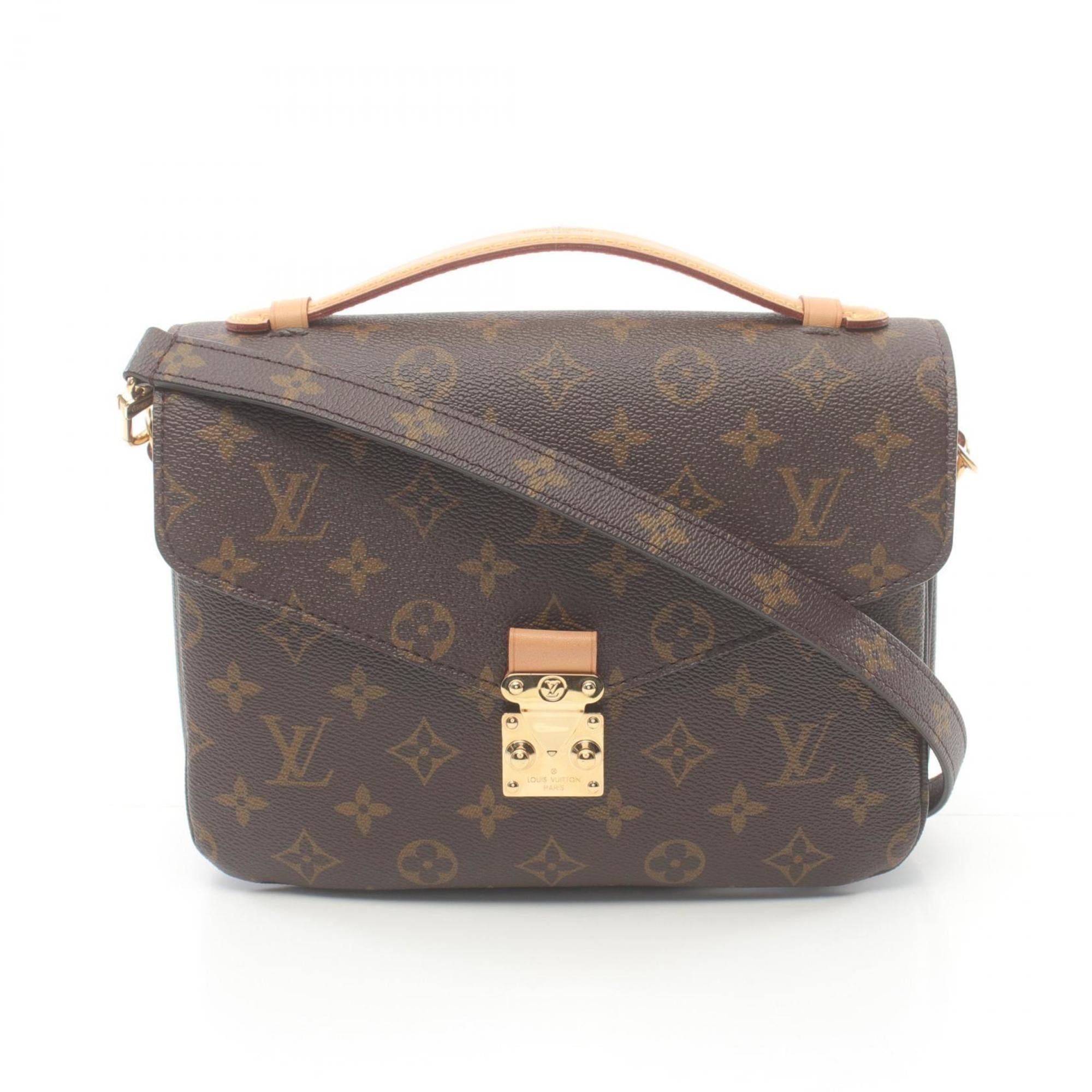 Louis Vuitton Brown Coated Canvas Monogram Pvc Leather Handbag Pochette (Pre-Owned)