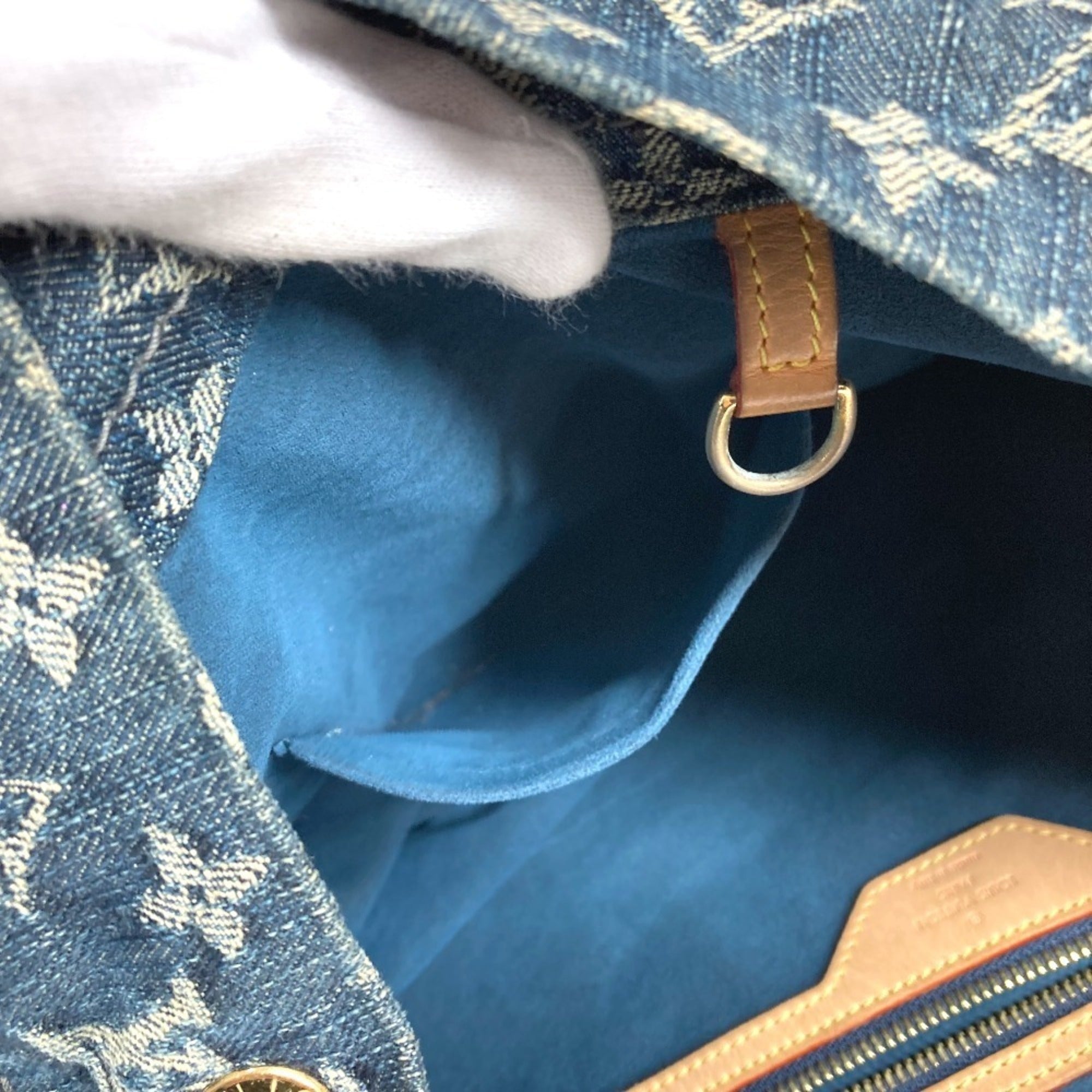 Louis Vuitton Monogram Denim Blue Monogram Denim Shoulder Bag Tote Bag (Pre-Owned)