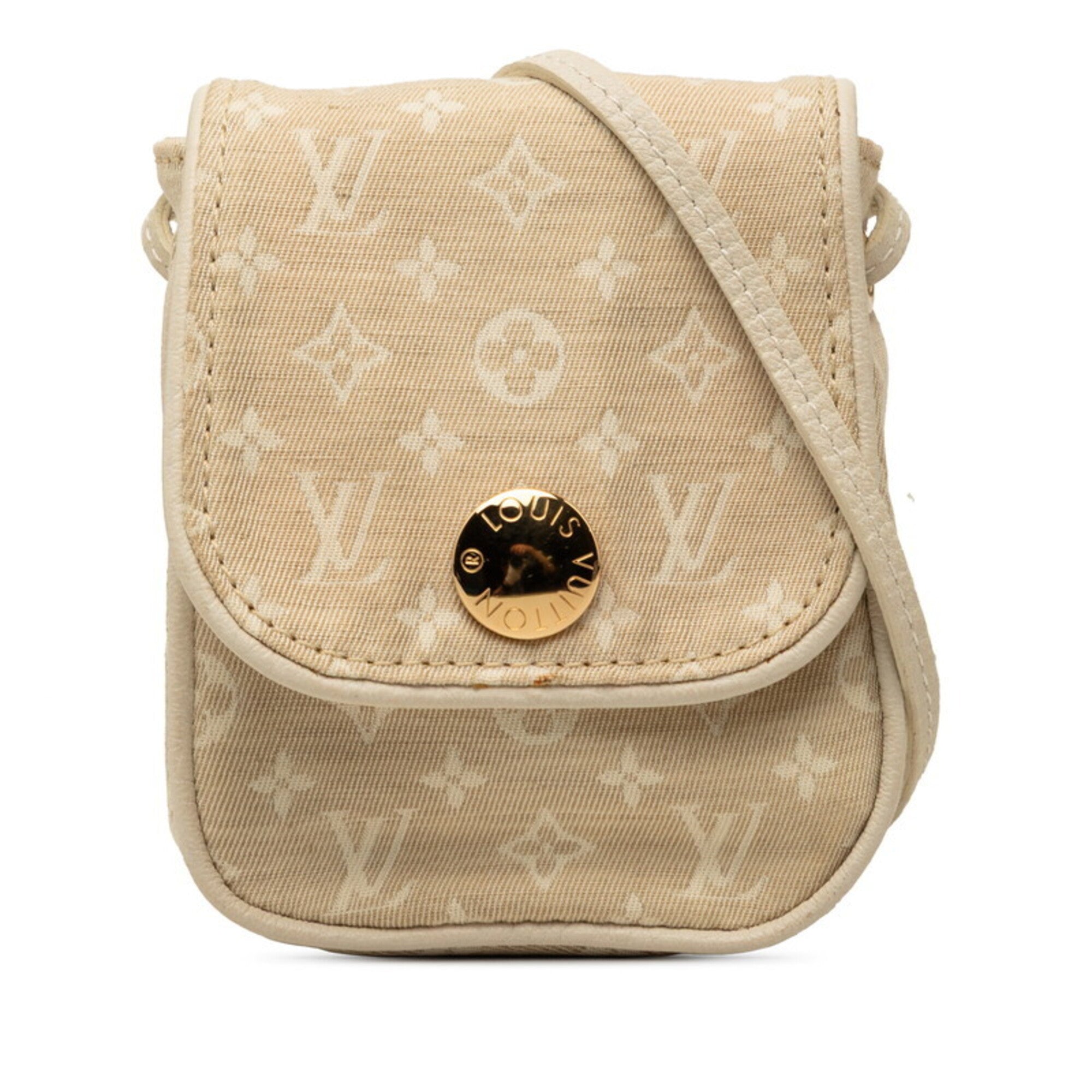 Louis Vuitton Beige Dune Canvas Leather Handbag Pochette Shoulder Bag (Pre-Owned)