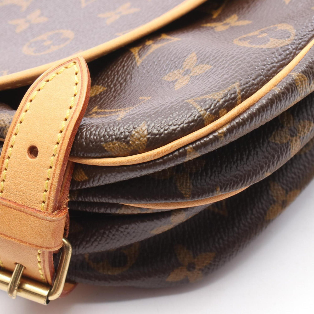 Louis Vuitton Monogram Brown Coated Canvas Leather Shoulder Bag (Pre-Owned)