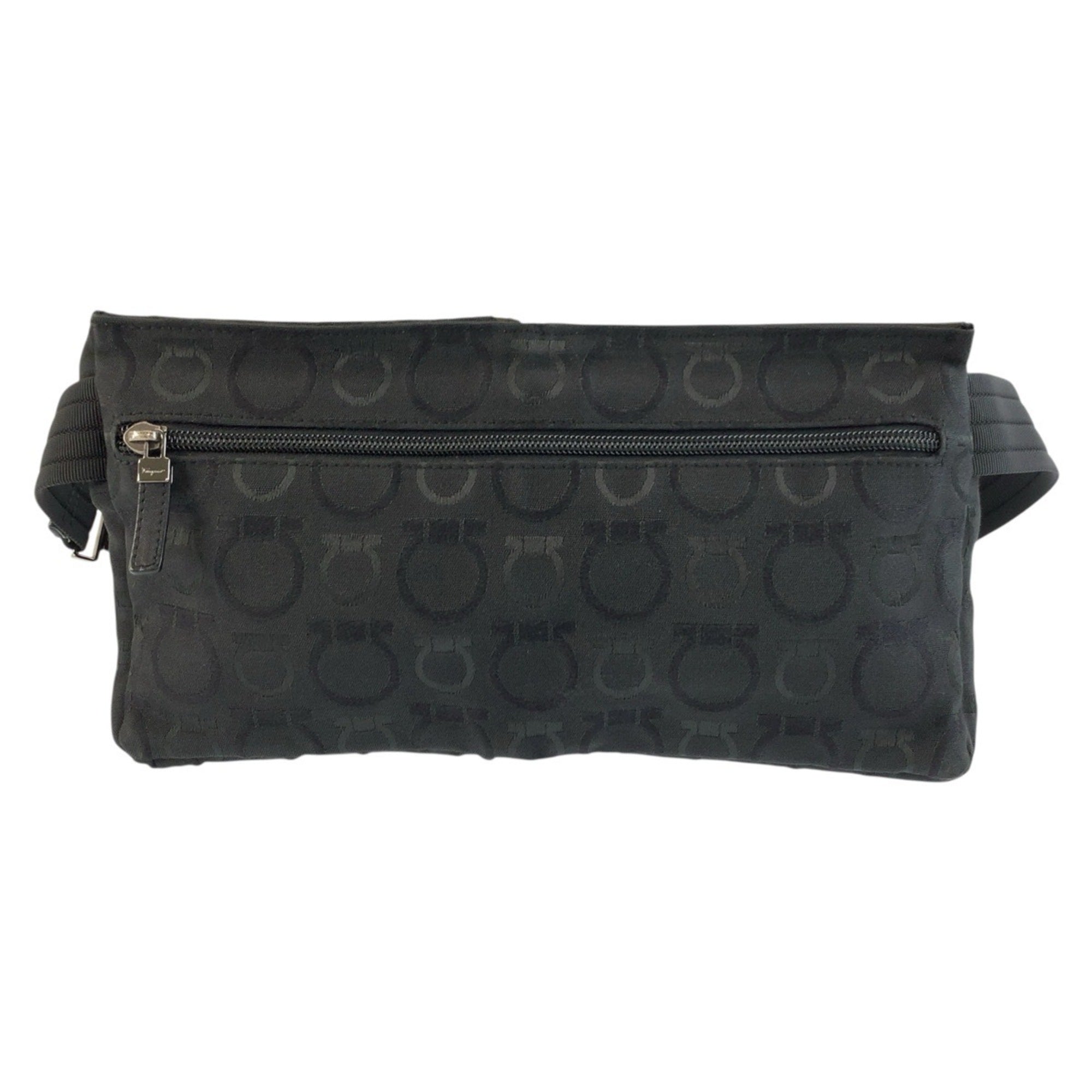 Salvatore Ferragamo Black Canvas Sling Bag (Pre-Owned)