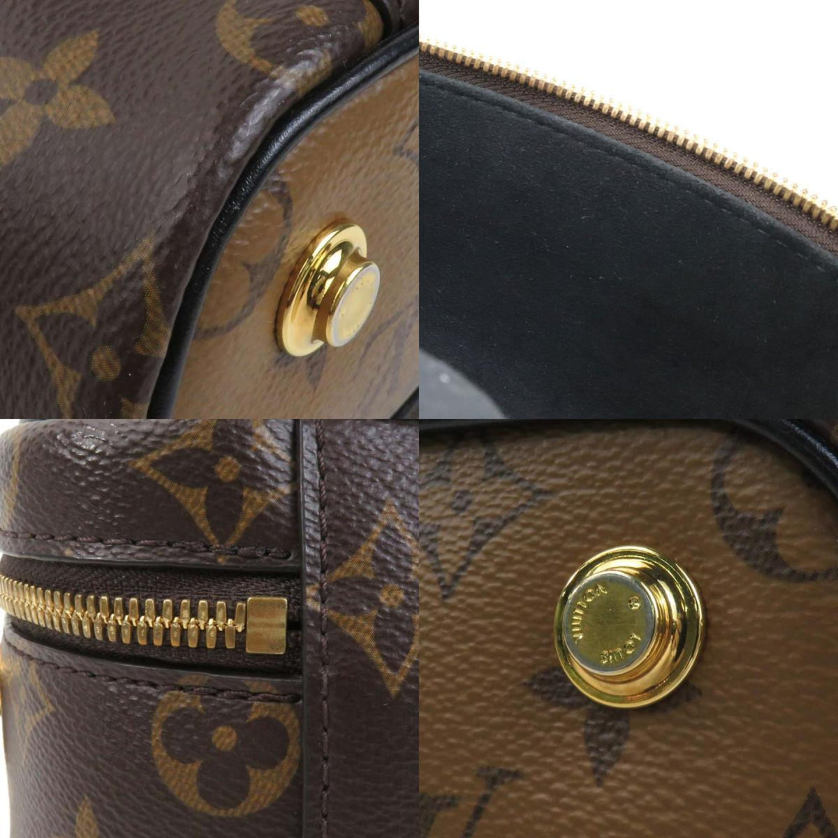 Louis Vuitton Brown Monogram Reverse Shoulder Bag Vanity Bag (Pre-Owned)