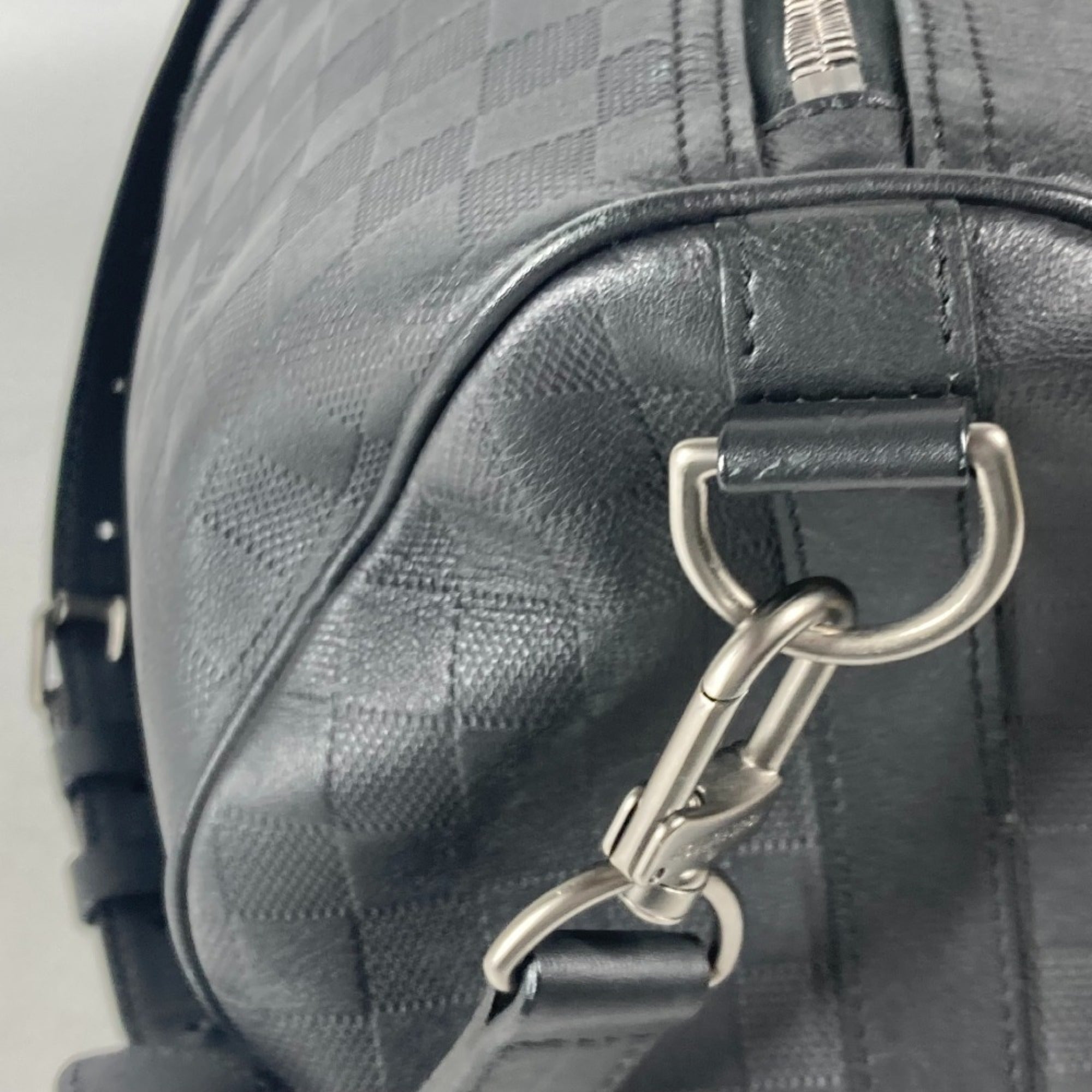 Louis Vuitton Black Onyx Damier Infini Boston Bag Shoulder Bag (Pre-Owned)