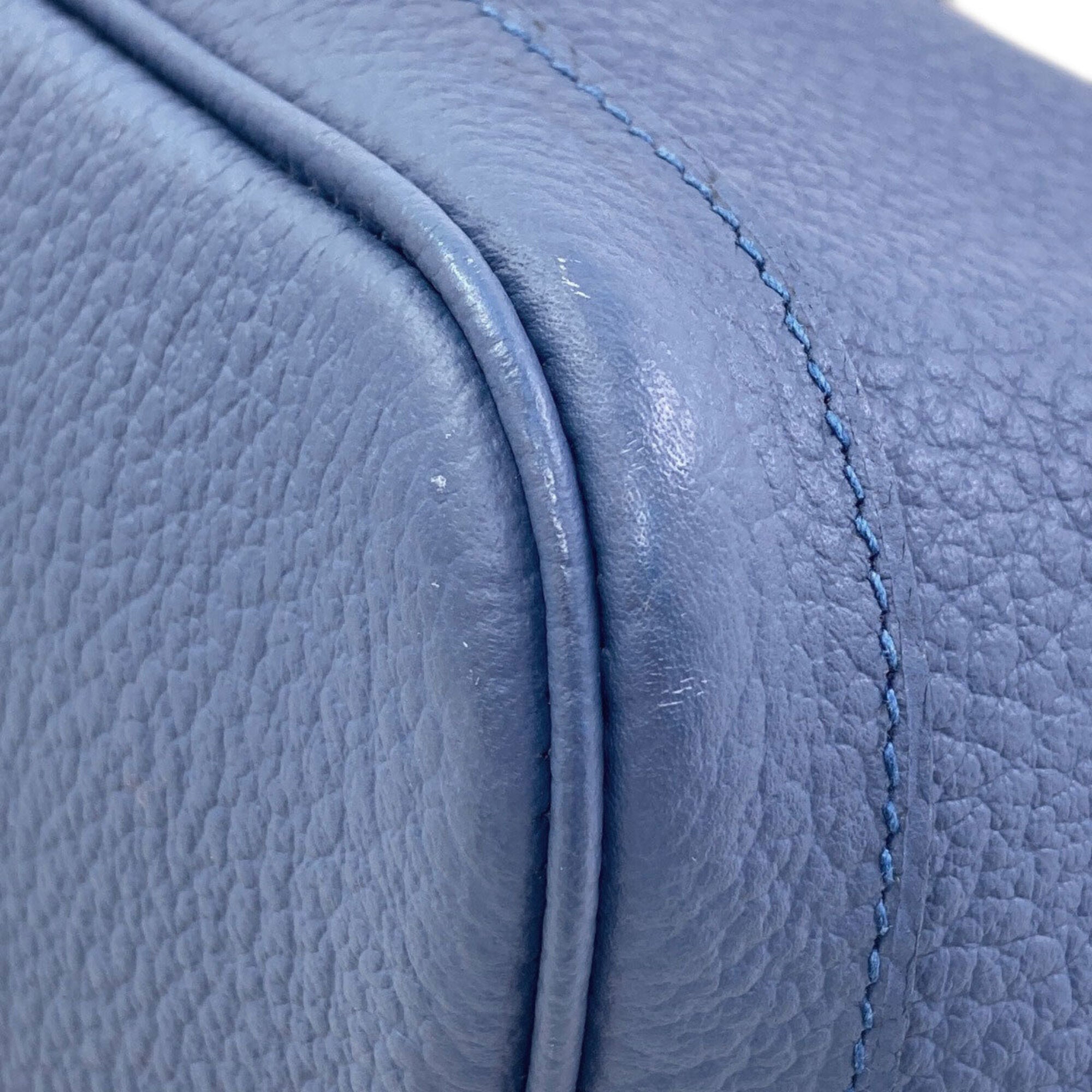 Hermes Garden Blue Agate Country Leather Tote Bag (Pre-Owned)