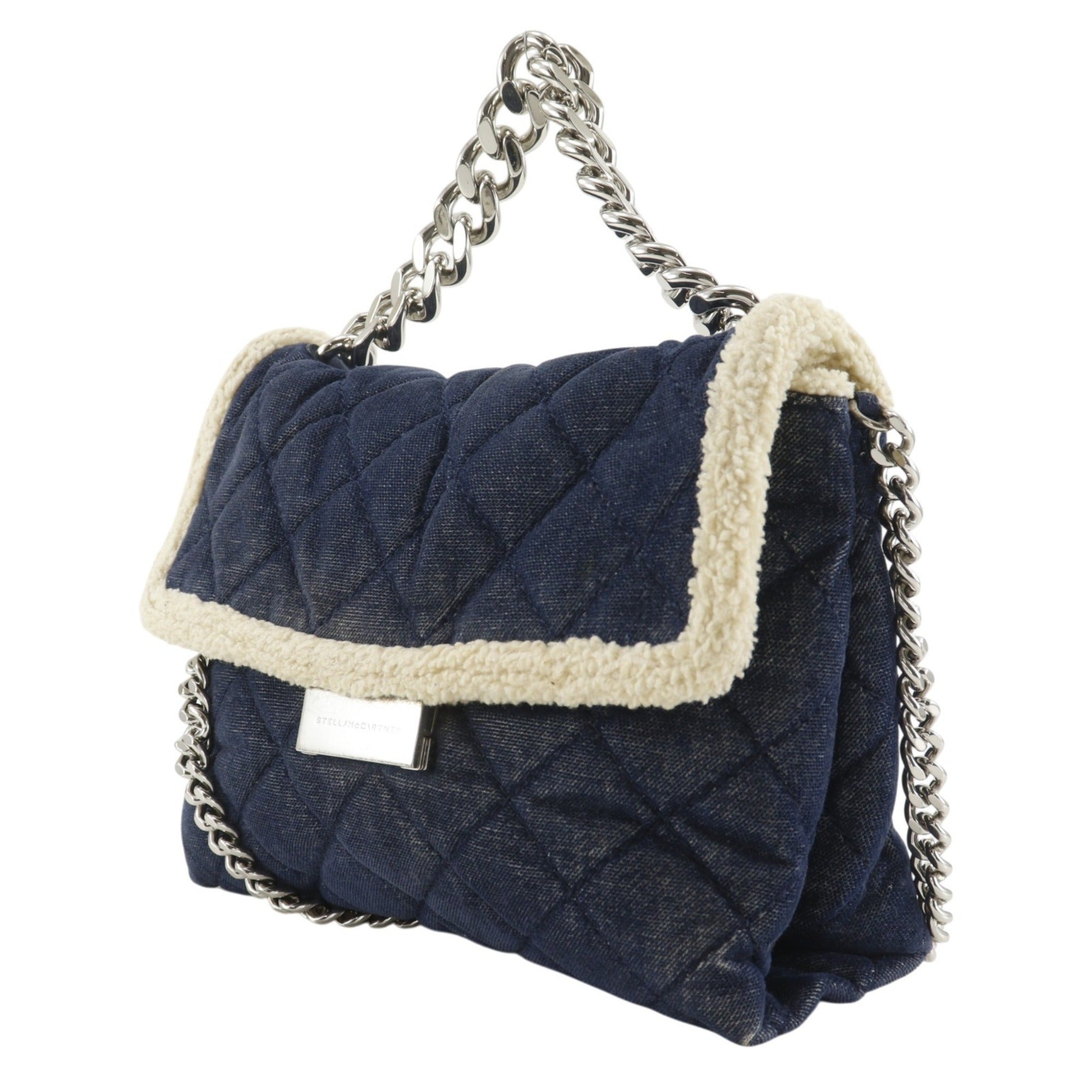 Stella Mccartney Blue Quilting Denim Shoulder Bag (Pre-Owned)