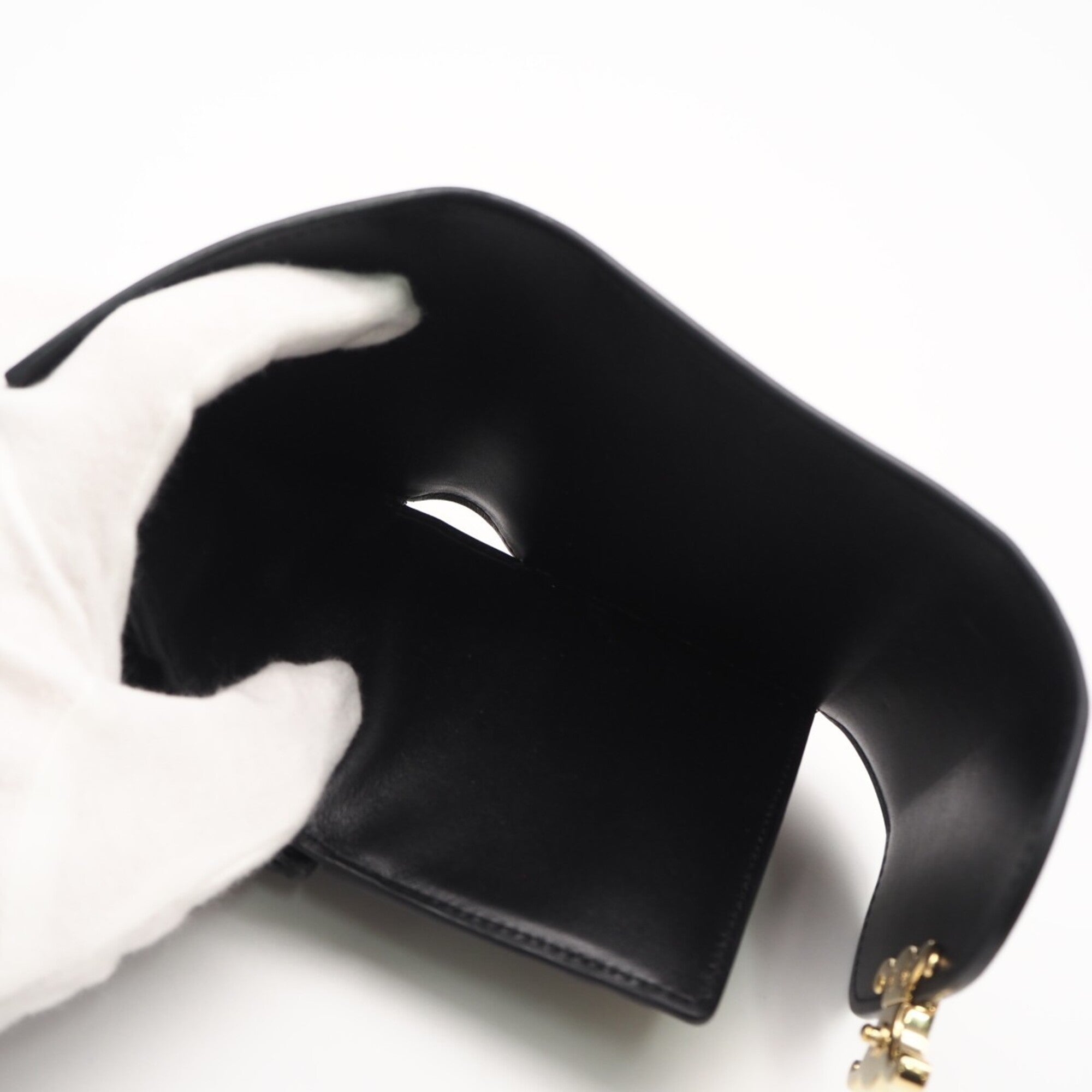 Celine Black Leather Wallet (Tri-Fold) (Pre-Owned)