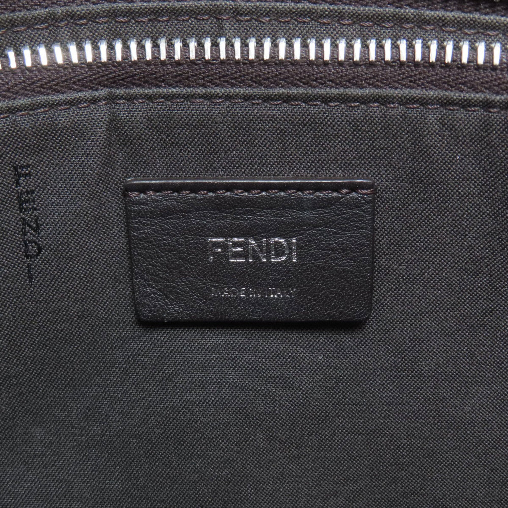 Fendi Gray Leather Handbag (Pre-Owned)