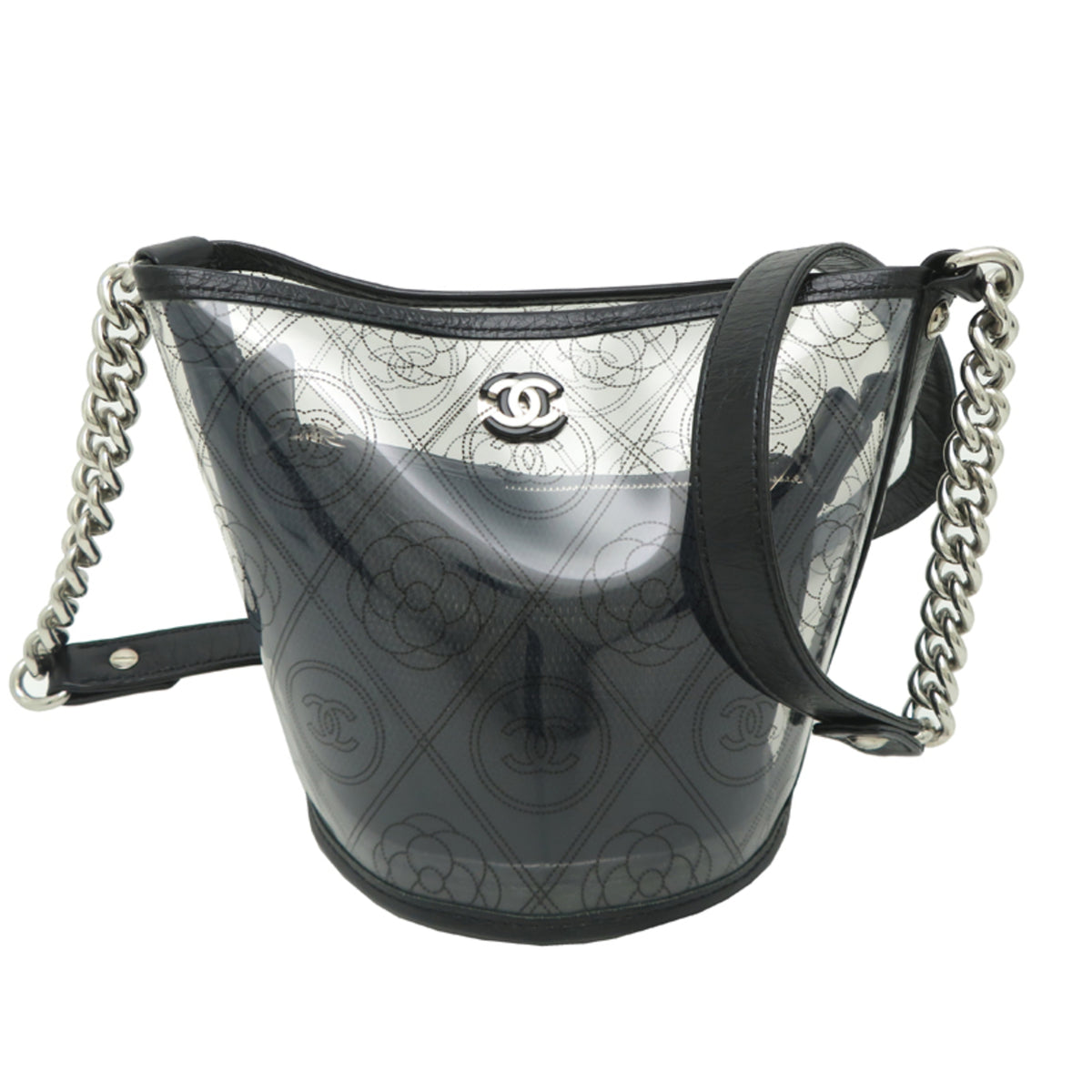 Chanel Black Vinyl Shoulder Bag (Pre-Owned)