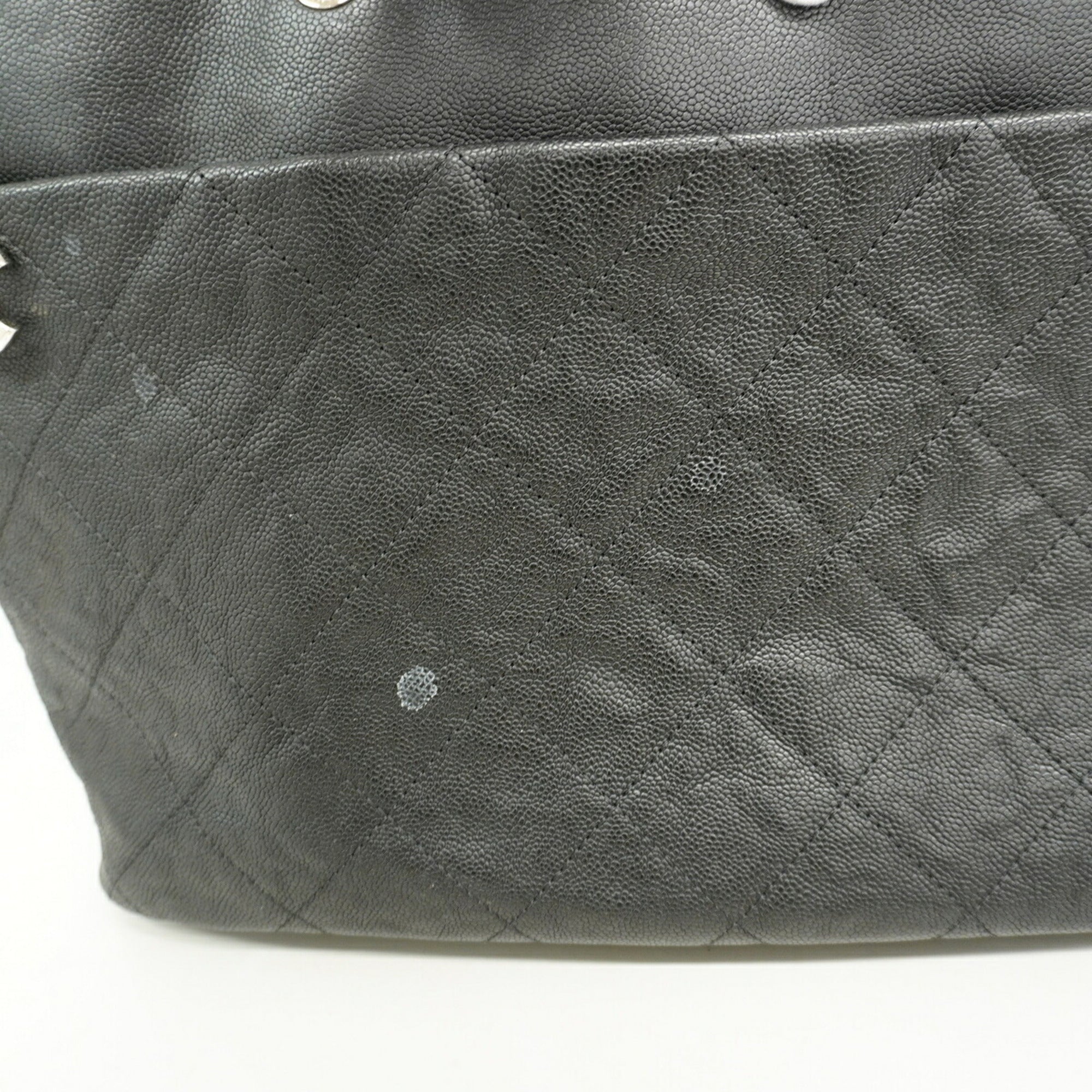 Chanel Black Grained Calfskin Tote Bag (Pre-Owned)