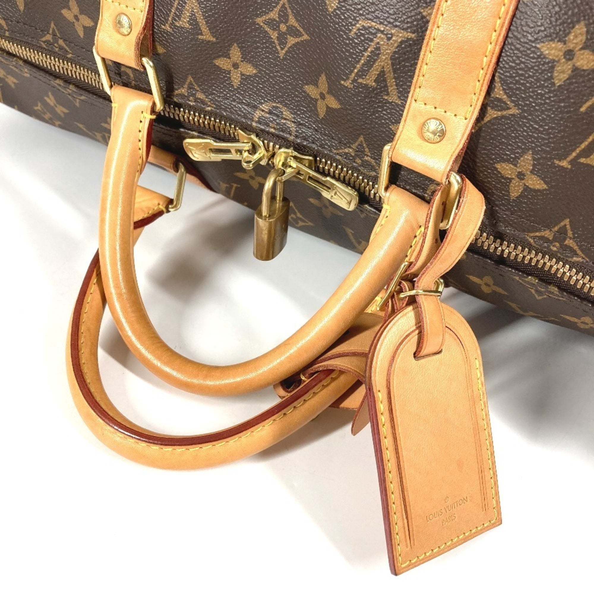 Louis Vuitton Blue Brown Monogram Boston Bag Shoulder Bag (Pre-Owned)