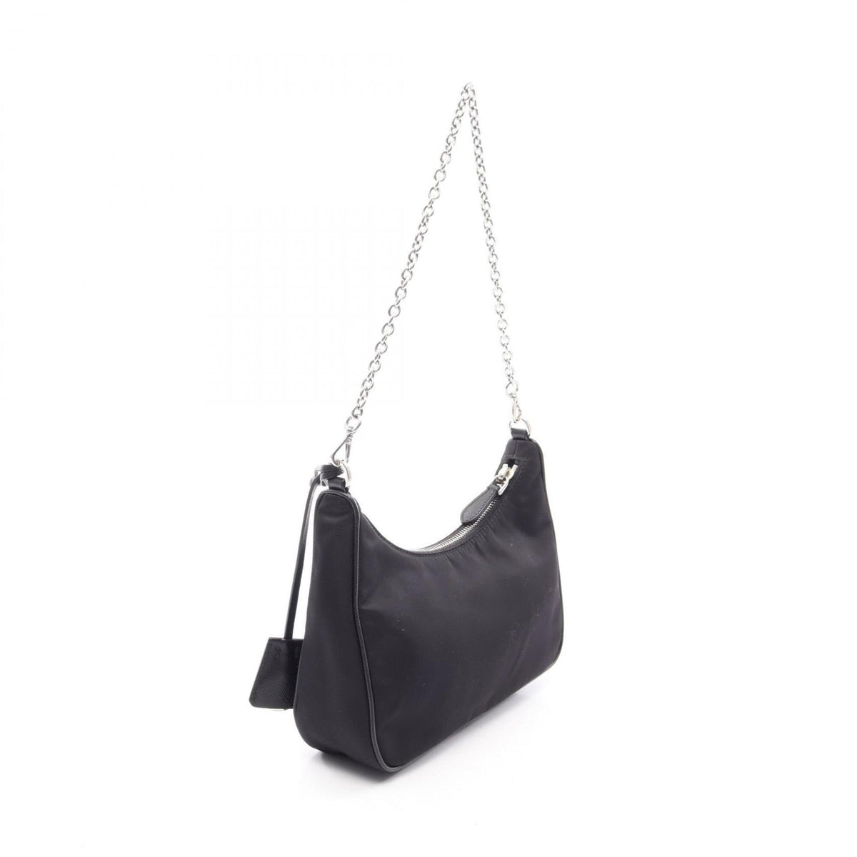 Prada Black Nylon Saffiano Triangle Handbag Shoulder Bag (Pre-Owned)