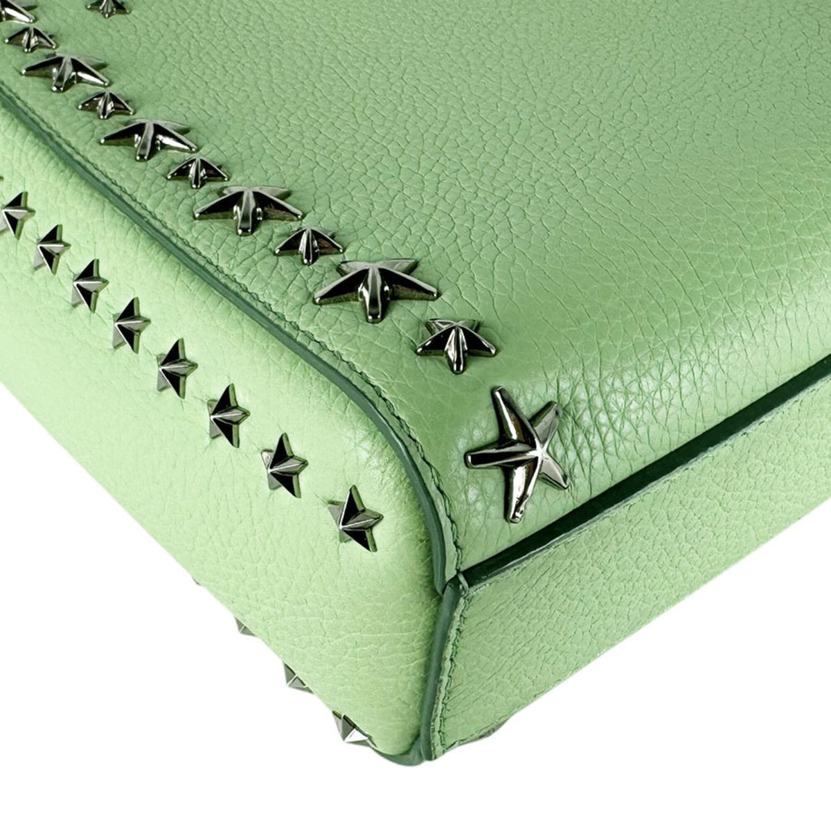 Jimmy Choo Green Leather Handbag Shoulder Bag (Pre-Owned)