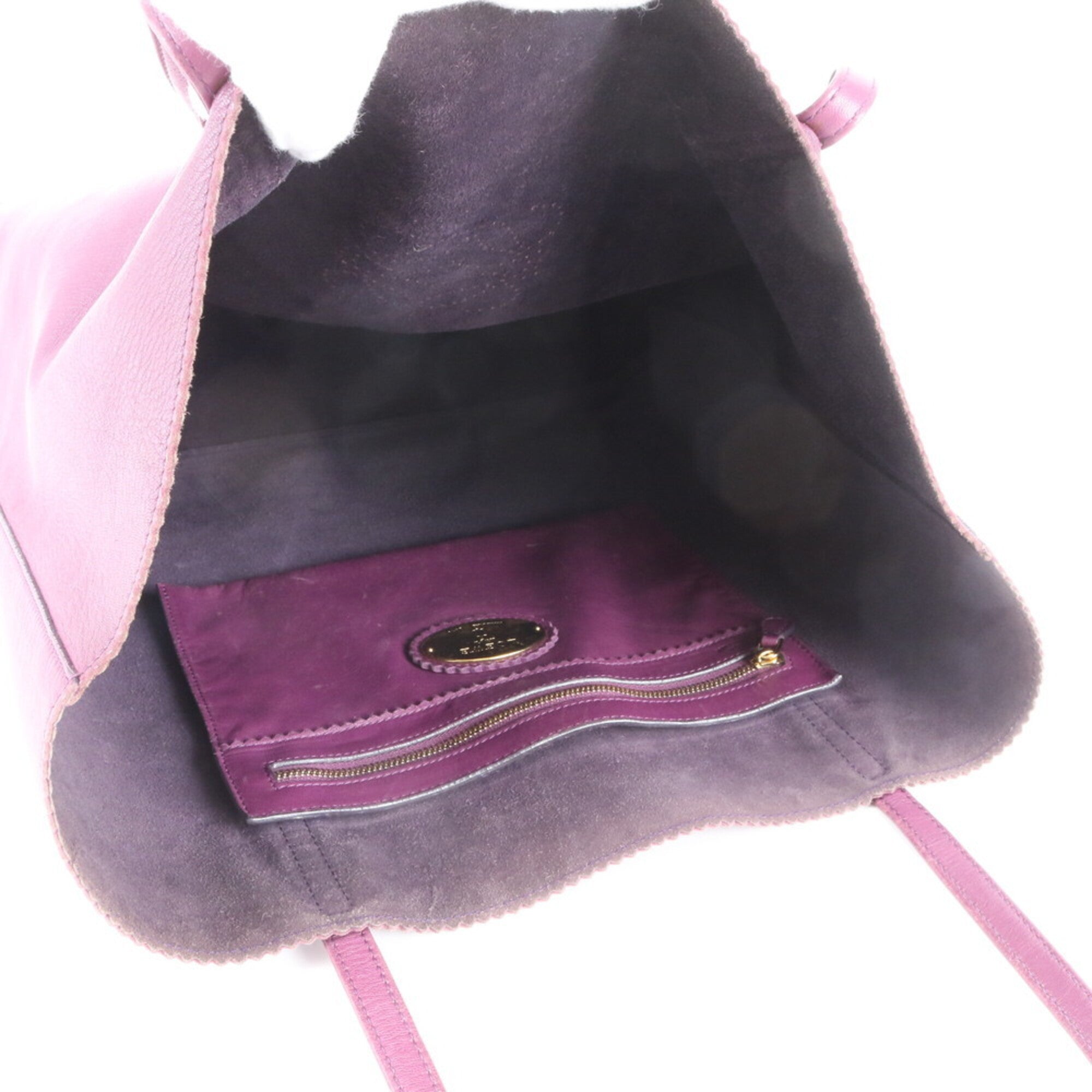 Loewe Purple Leather Handbag Shoulder Bag Tote Bag (Pre-Owned)