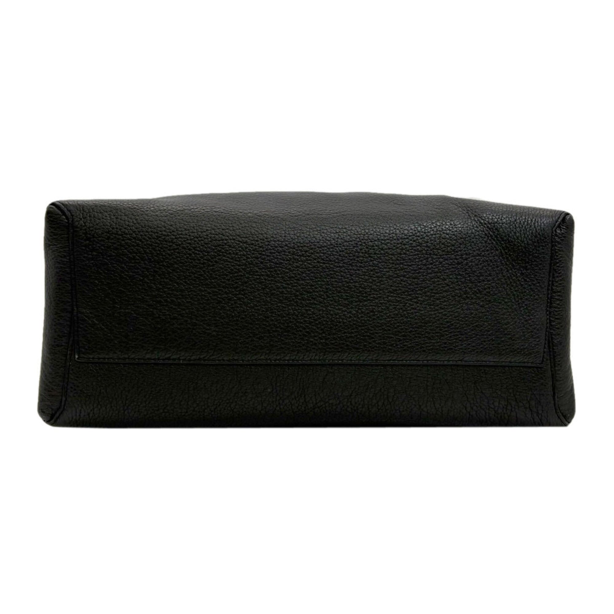 Coach Black Leather Handbag (Pre-Owned)