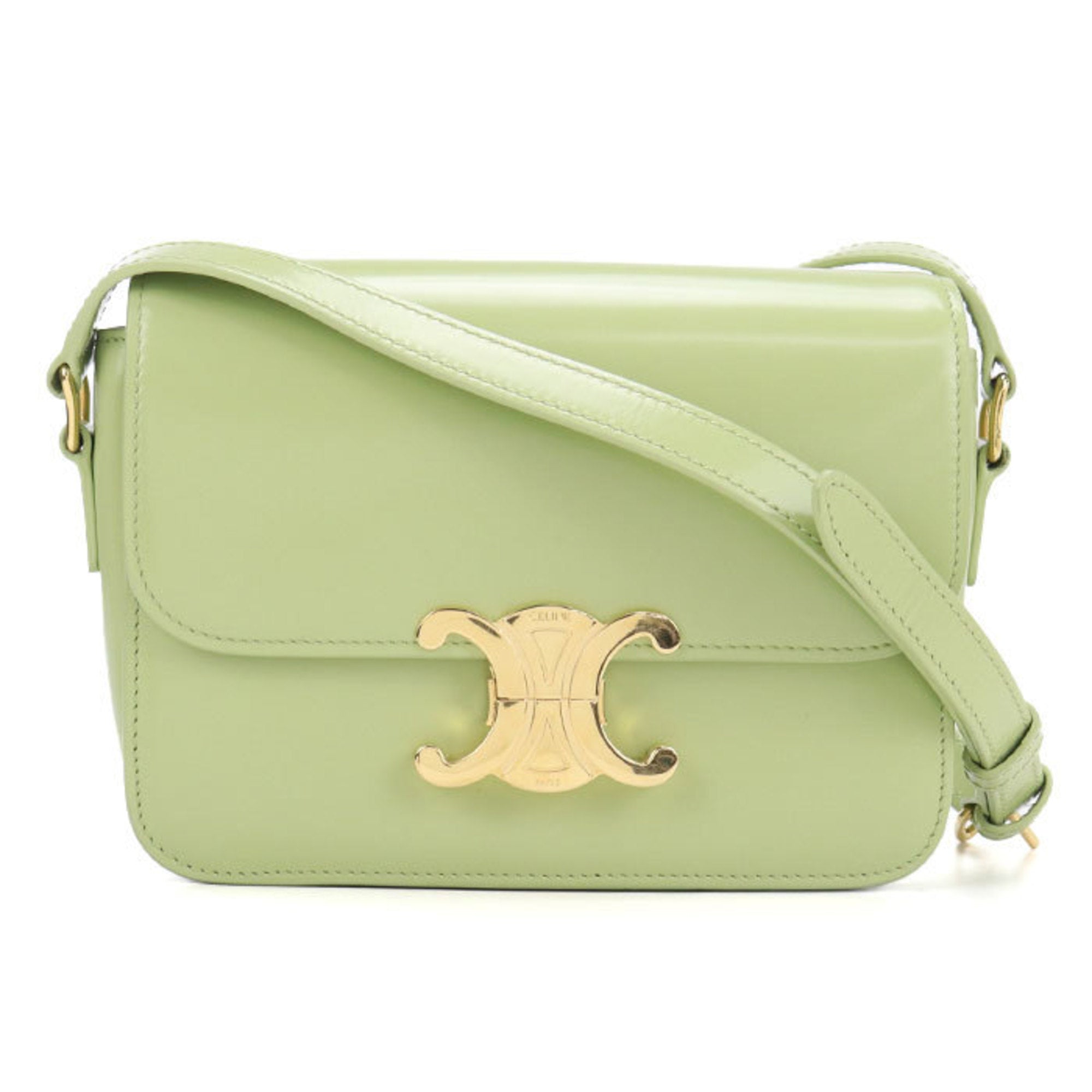 Celine Green Leather Shoulder Bag (Pre-Owned)