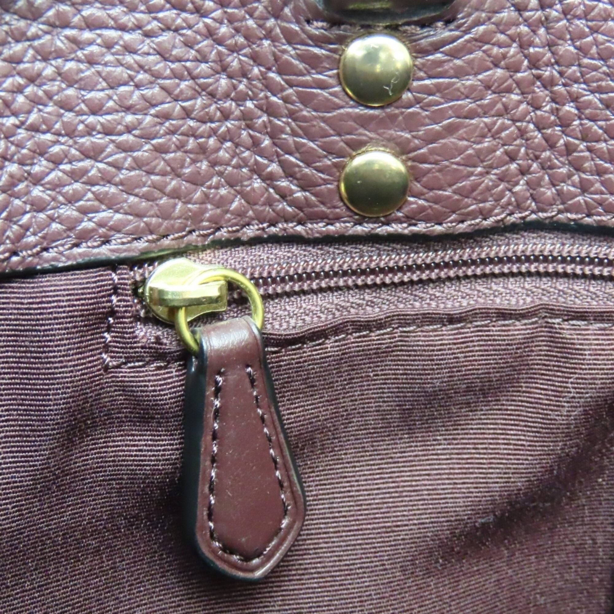 Coach Signature Bordeaux Brown Canvas Leather Tote Bag (Pre-Owned)