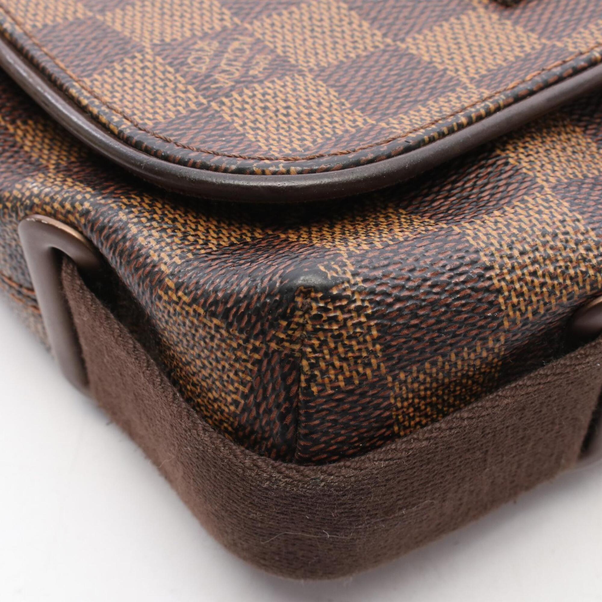 Louis Vuitton Damier Brown Coated Canvas Leather Shoulder Bag (Pre-Owned)