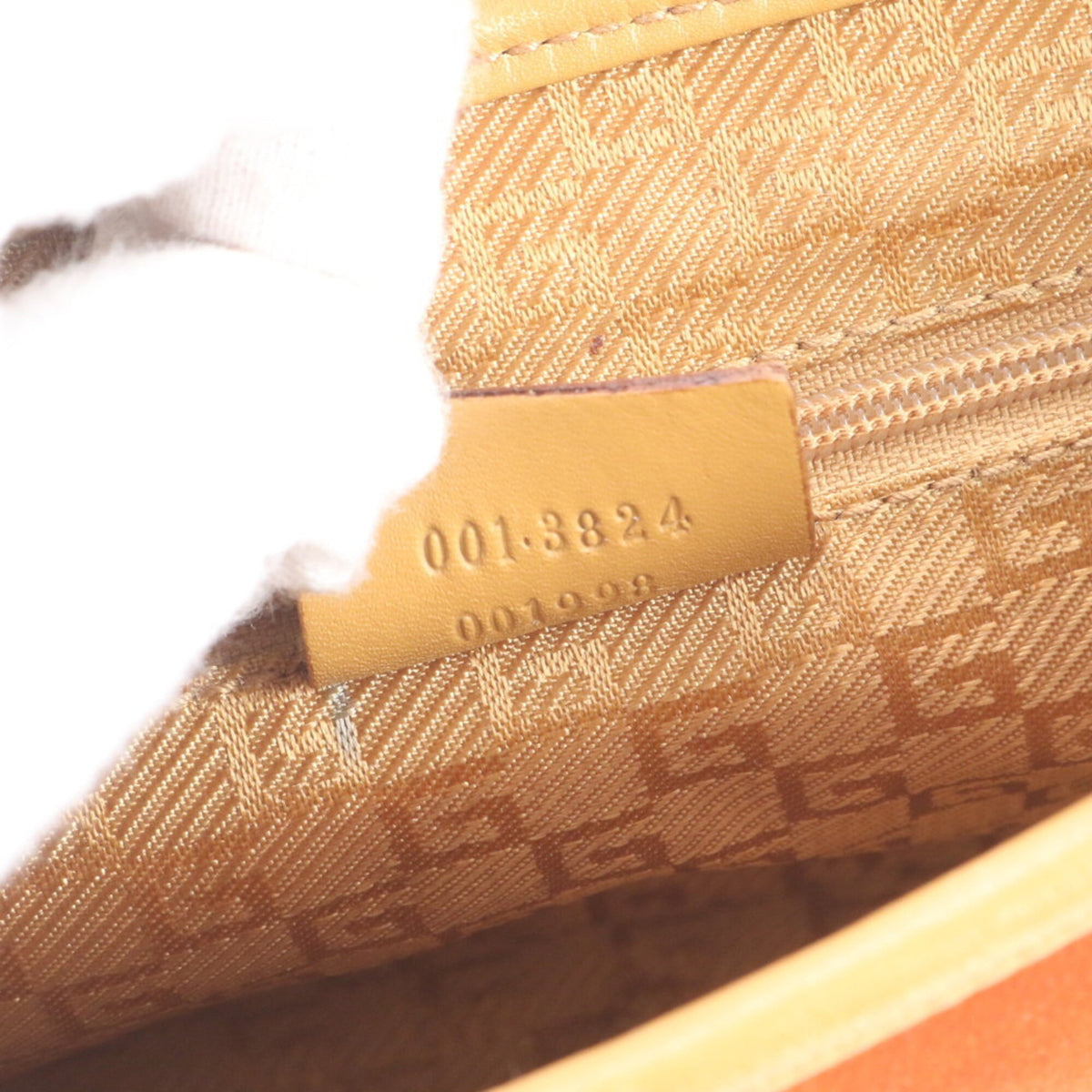 Gucci Beige Orange Leather Handbag Shoulder Bag (Pre-Owned)
