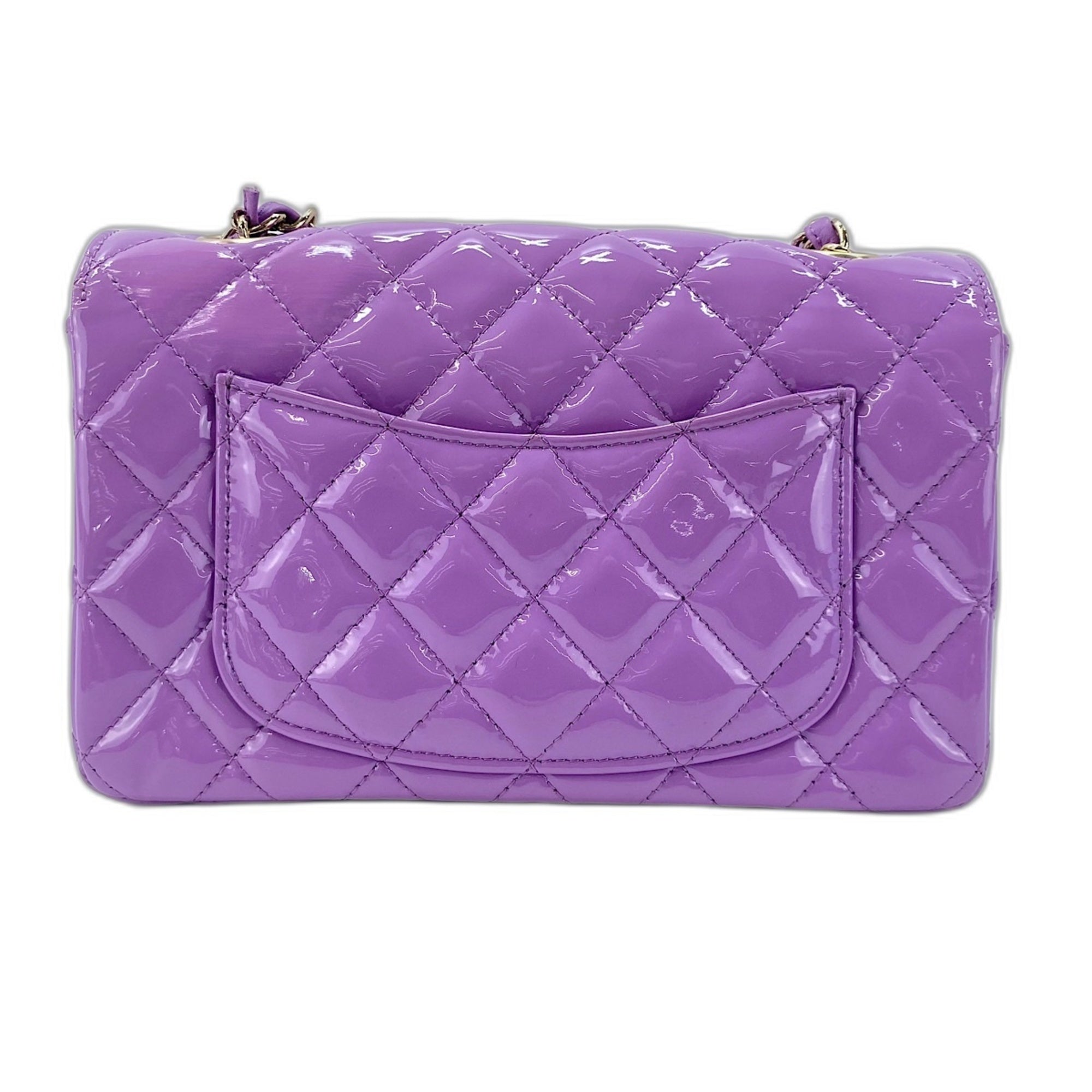 Chanel Purple Leather Shoulder Bag (Pre-Owned)