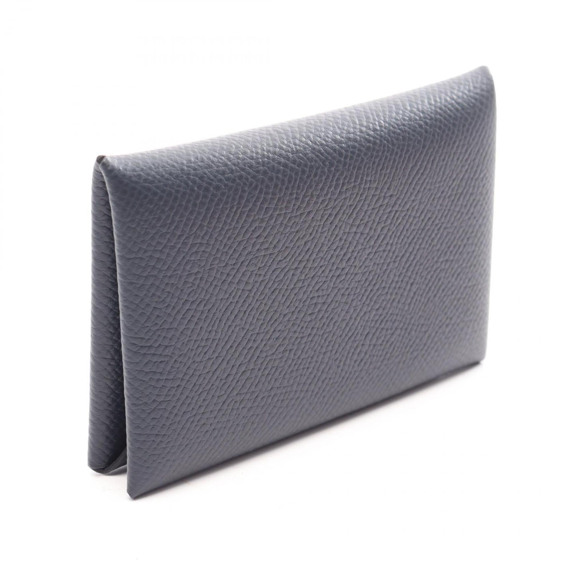 Hermes Navy Epsom Leather Coin Purse/Coin Case (Pre-Owned)
