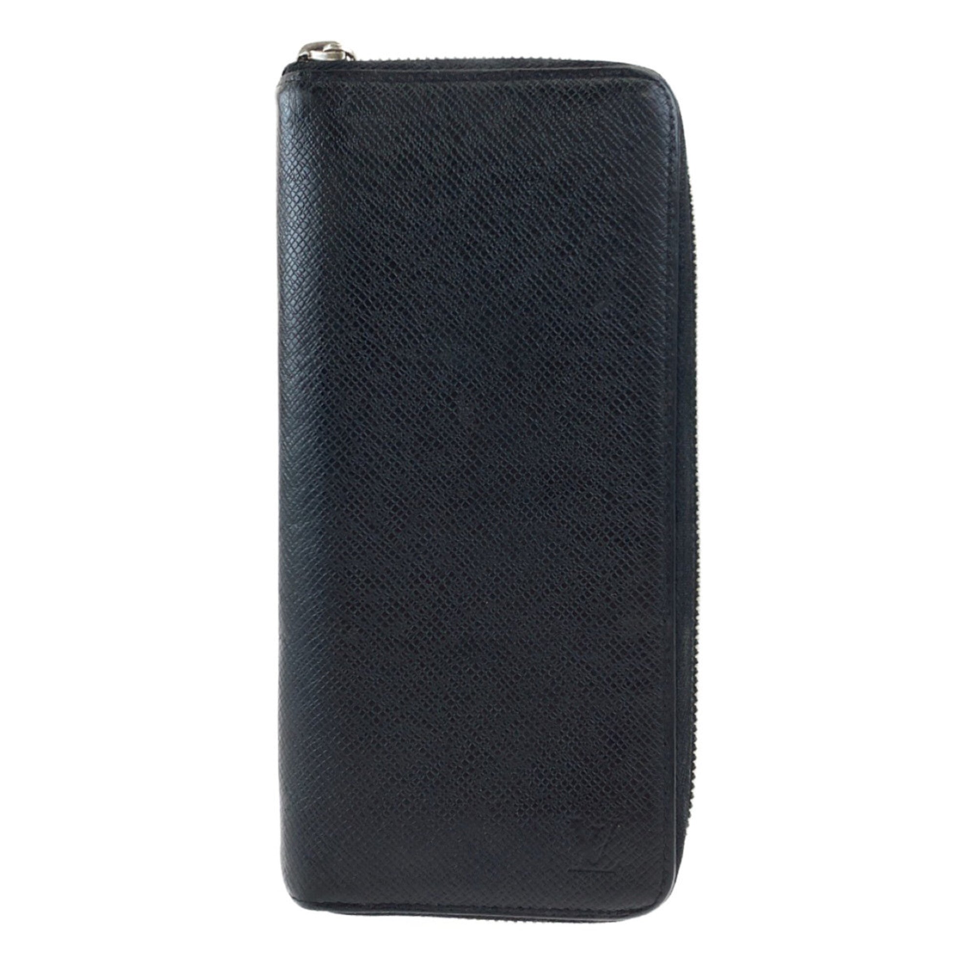 Louis Vuitton Ardoise Black Leather Long Wallet (Bi-Fold) (Pre-Owned)