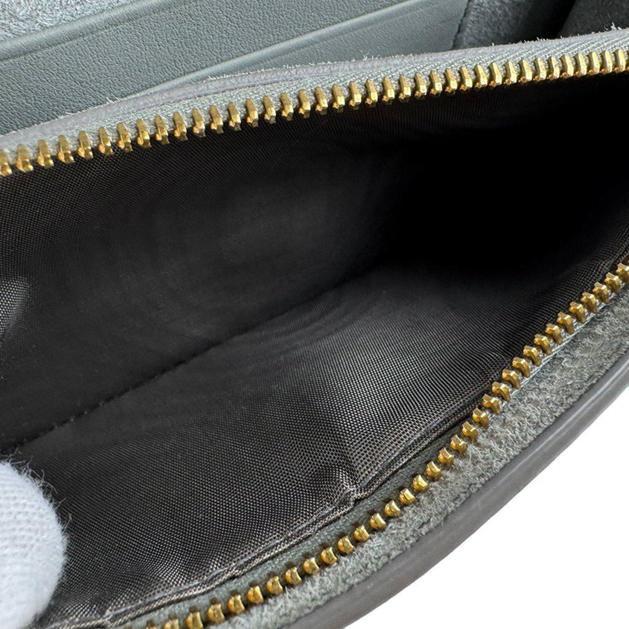 Christian Dior Gray Leather Fanny Pack (Pre-Owned)