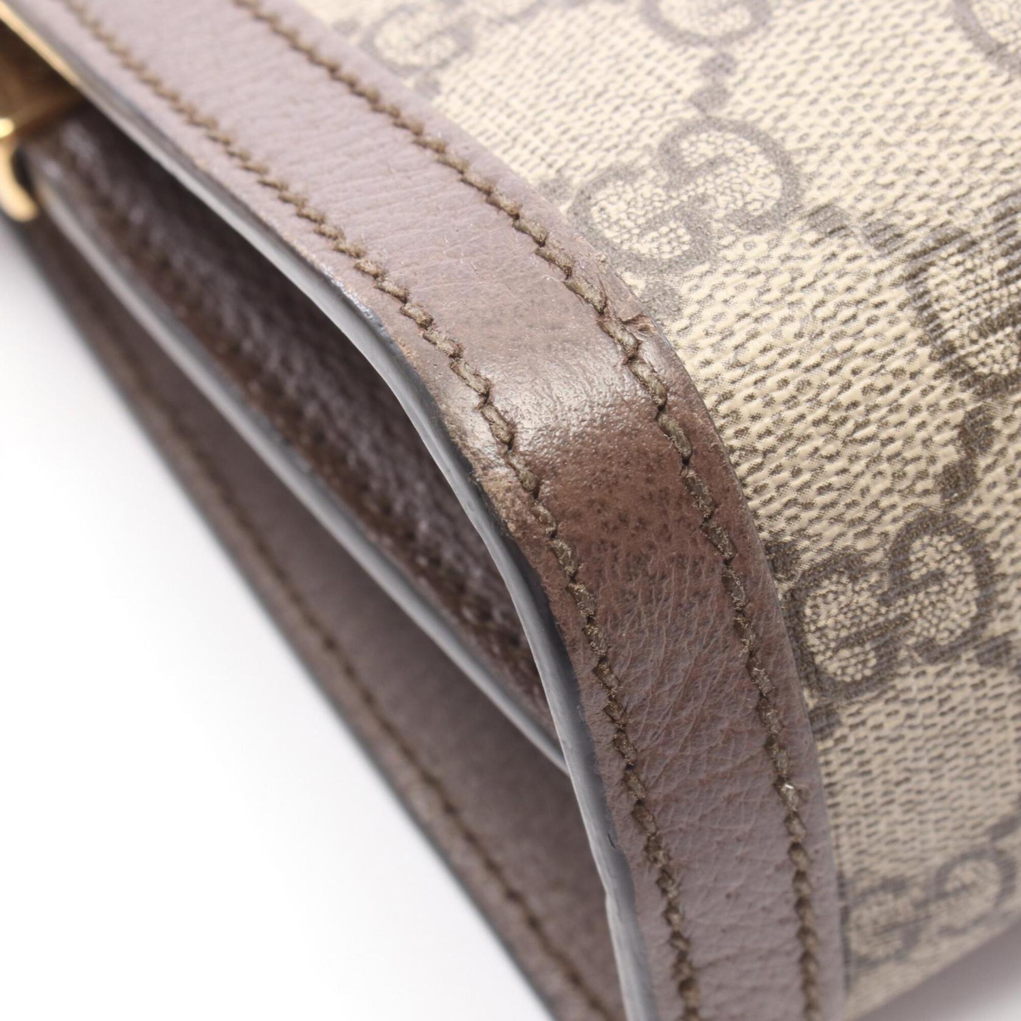 Gucci Beige Brown Multi-Color Pvc Leather Handbag Shoulder Bag (Pre-Owned)