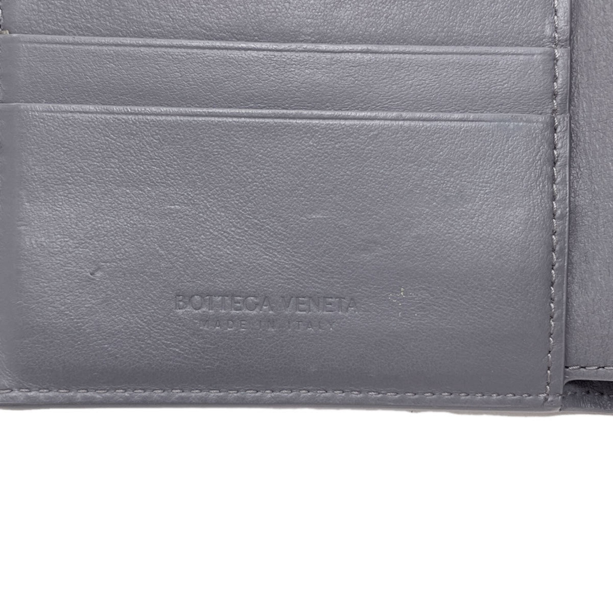 Bottega Veneta Gray Leather Wallet (Bi-Fold) (Pre-Owned)