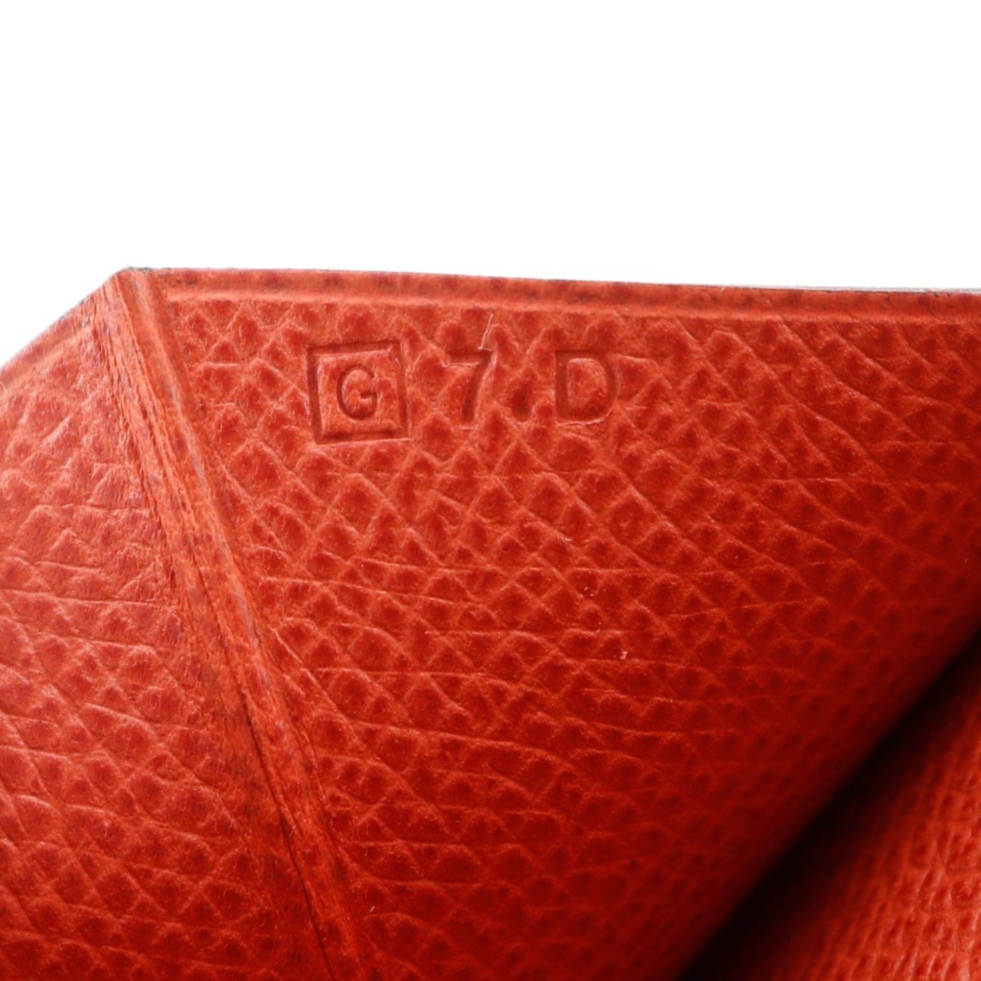Hermes Orange Epsom Leather Long Wallet (Bi-Fold) (Pre-Owned)