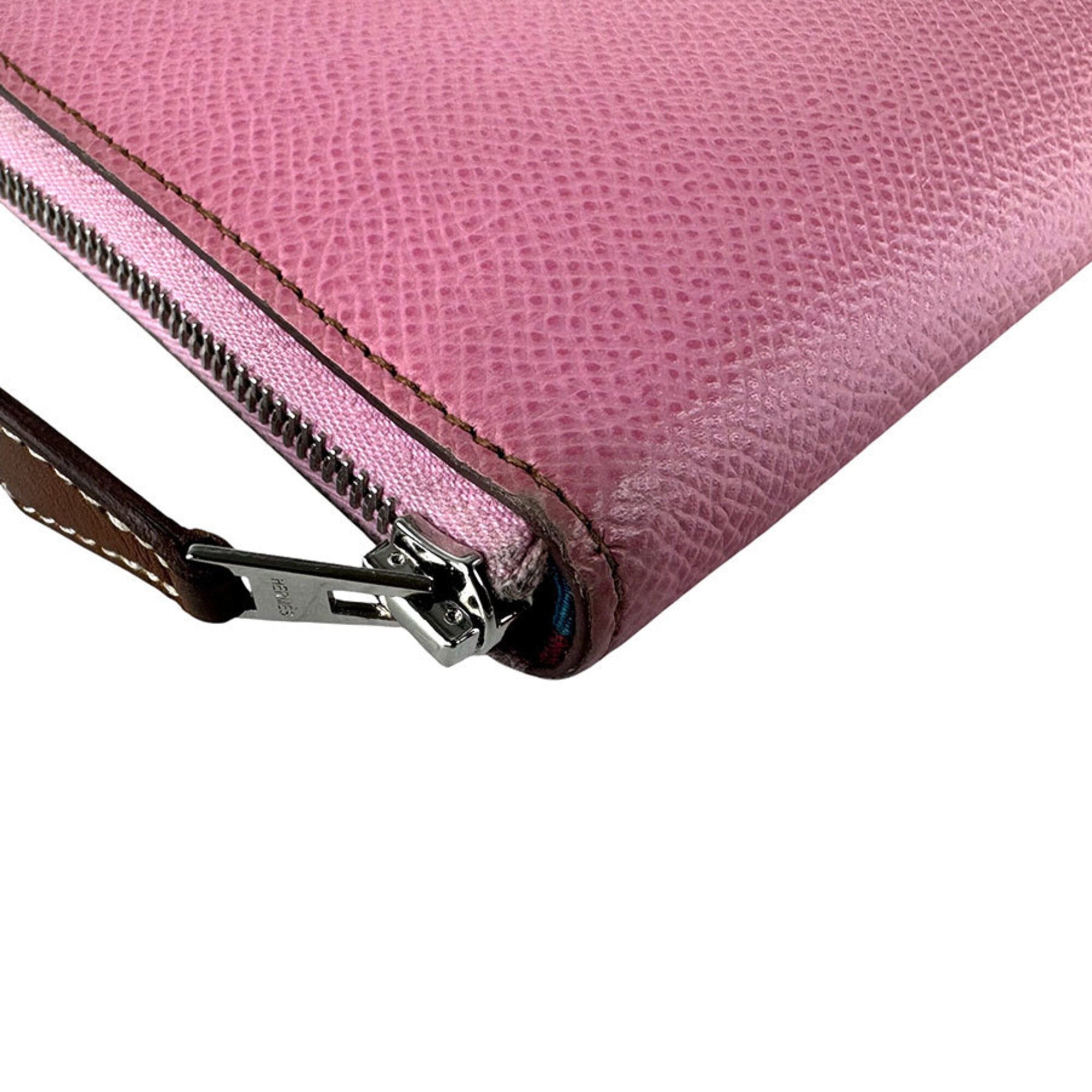 Hermes Pink Epsom Leather Long Wallet (Bi-Fold) (Pre-Owned)