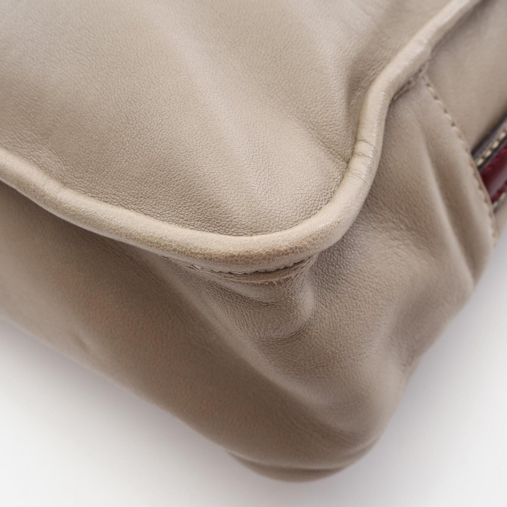Loewe Beige Leather Handbag Shoulder Bag (Pre-Owned)