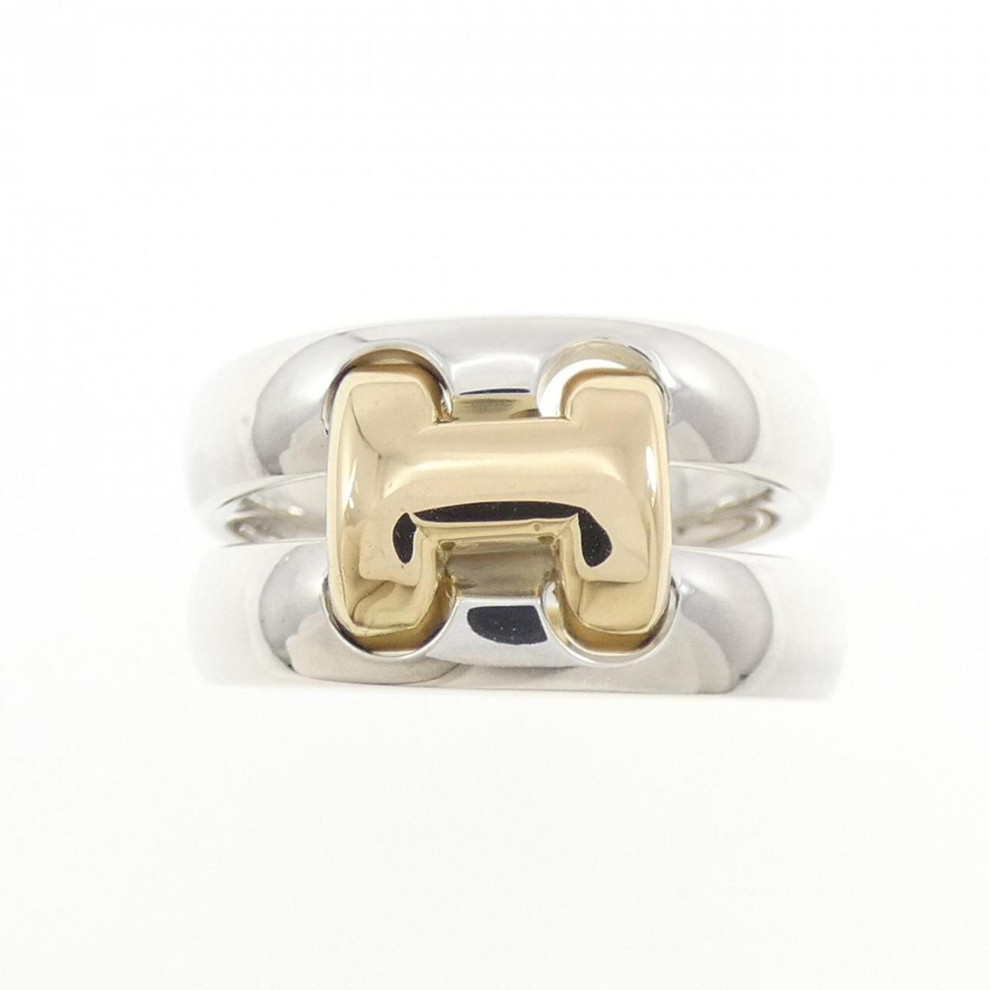Hermes Silver Band Ring (Pre-Owned)